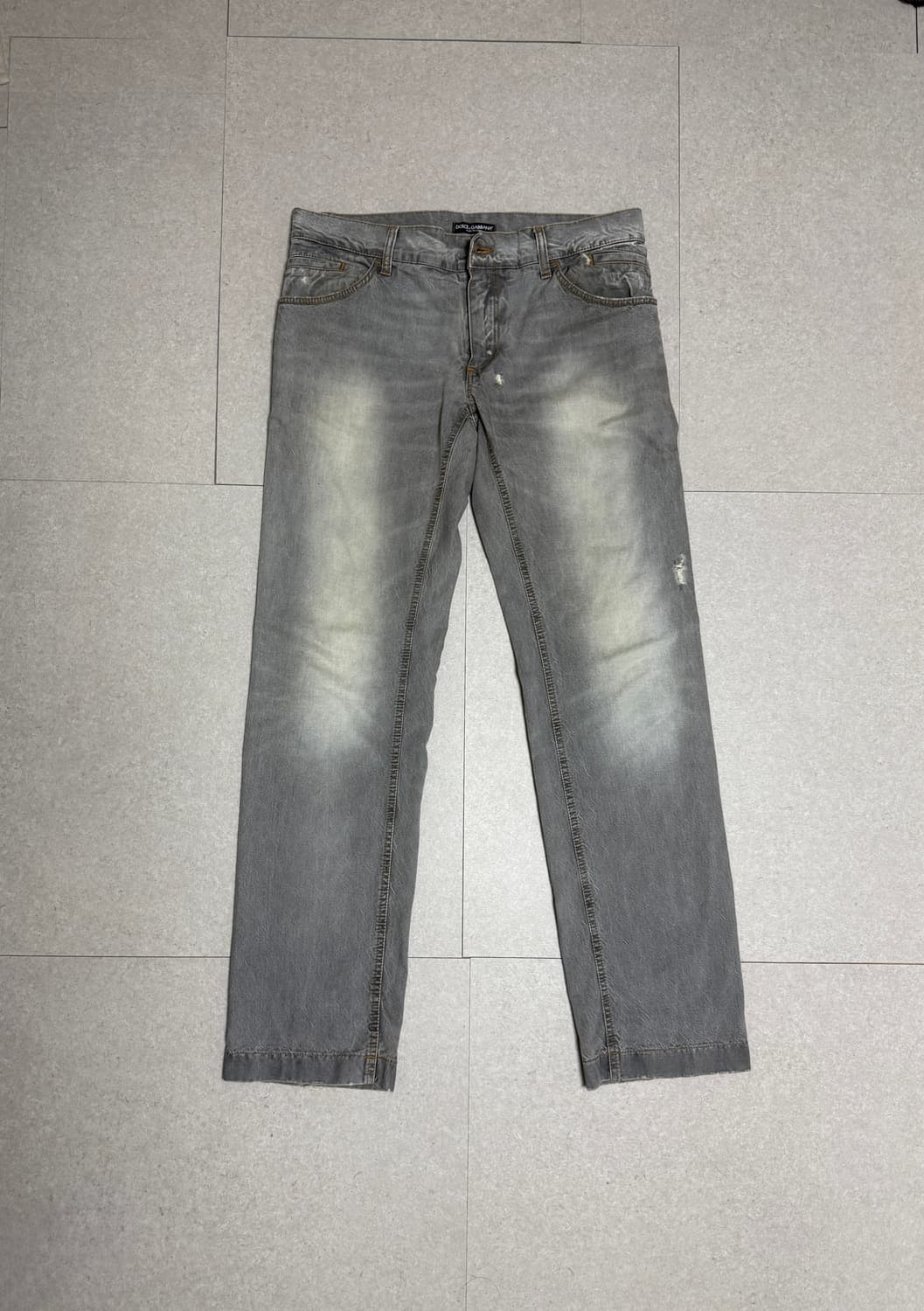 돌체 앤 가바나 made in italy 그레이 흑청 디스트로이드 데님 상품이미지1