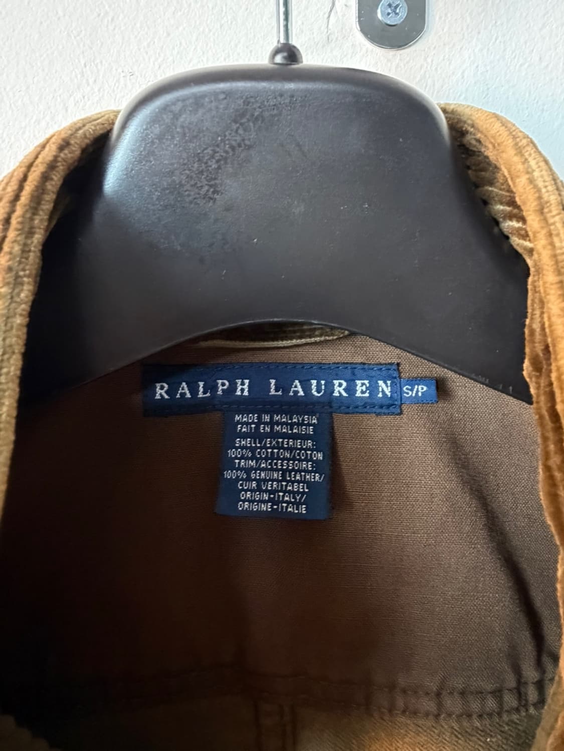 폴로 랄프로렌 브라운 코듀로이 숏 자켓  상품이미지6