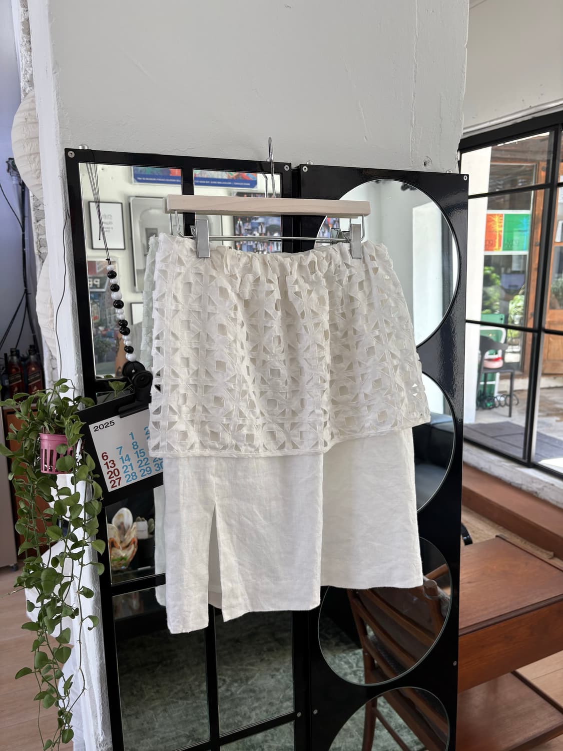 장폴고티에 리넨 펀칭 디테일 레이어드 치마 상품이미지1