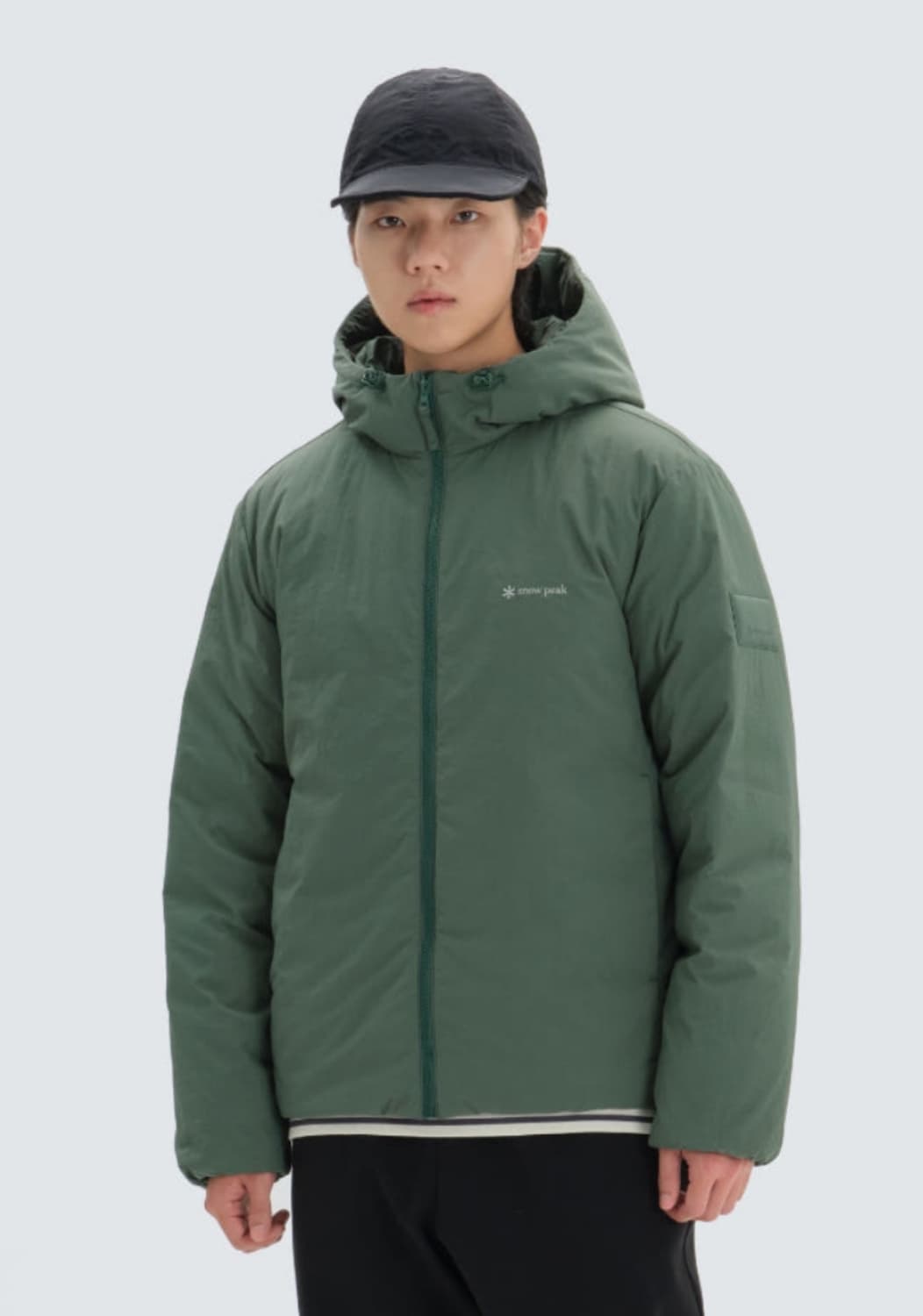 스노우피크 랜드후드 경량 패딩 L (105) 그린 상품이미지8