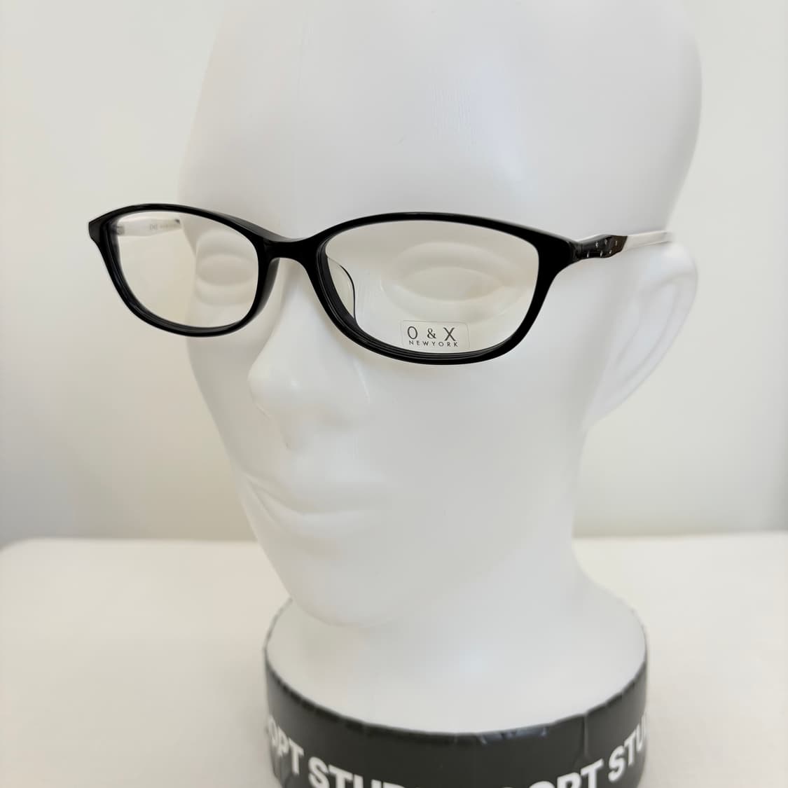 O&X Newyork 블랙 큐빅 빈티지 뿔테 상품이미지6