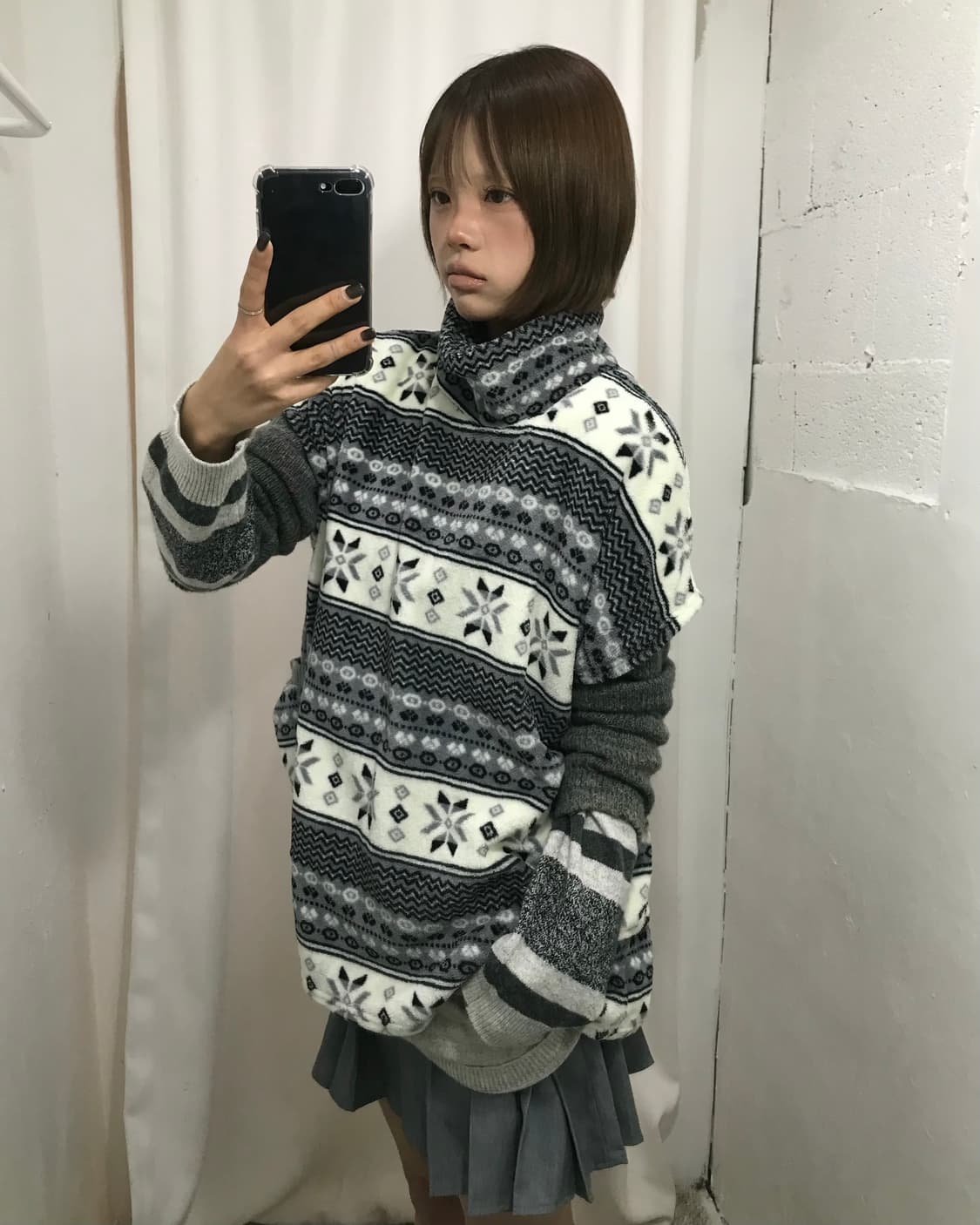 💭 눈꽃 패턴 코디 💭 상품이미지3