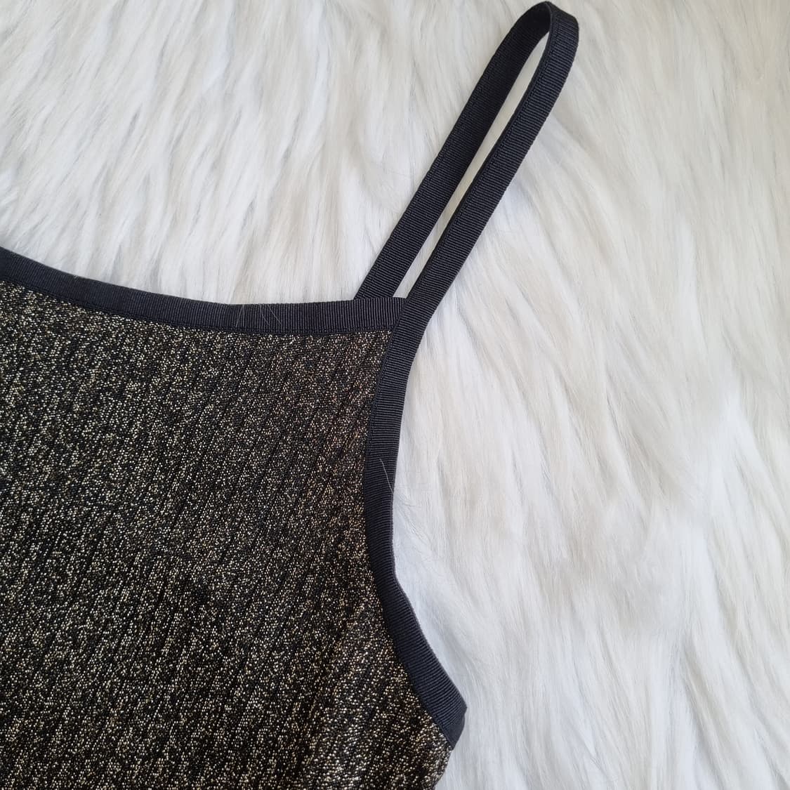 일본 빈티지 골드 펄 골지 니트 나시 1957 상품이미지3