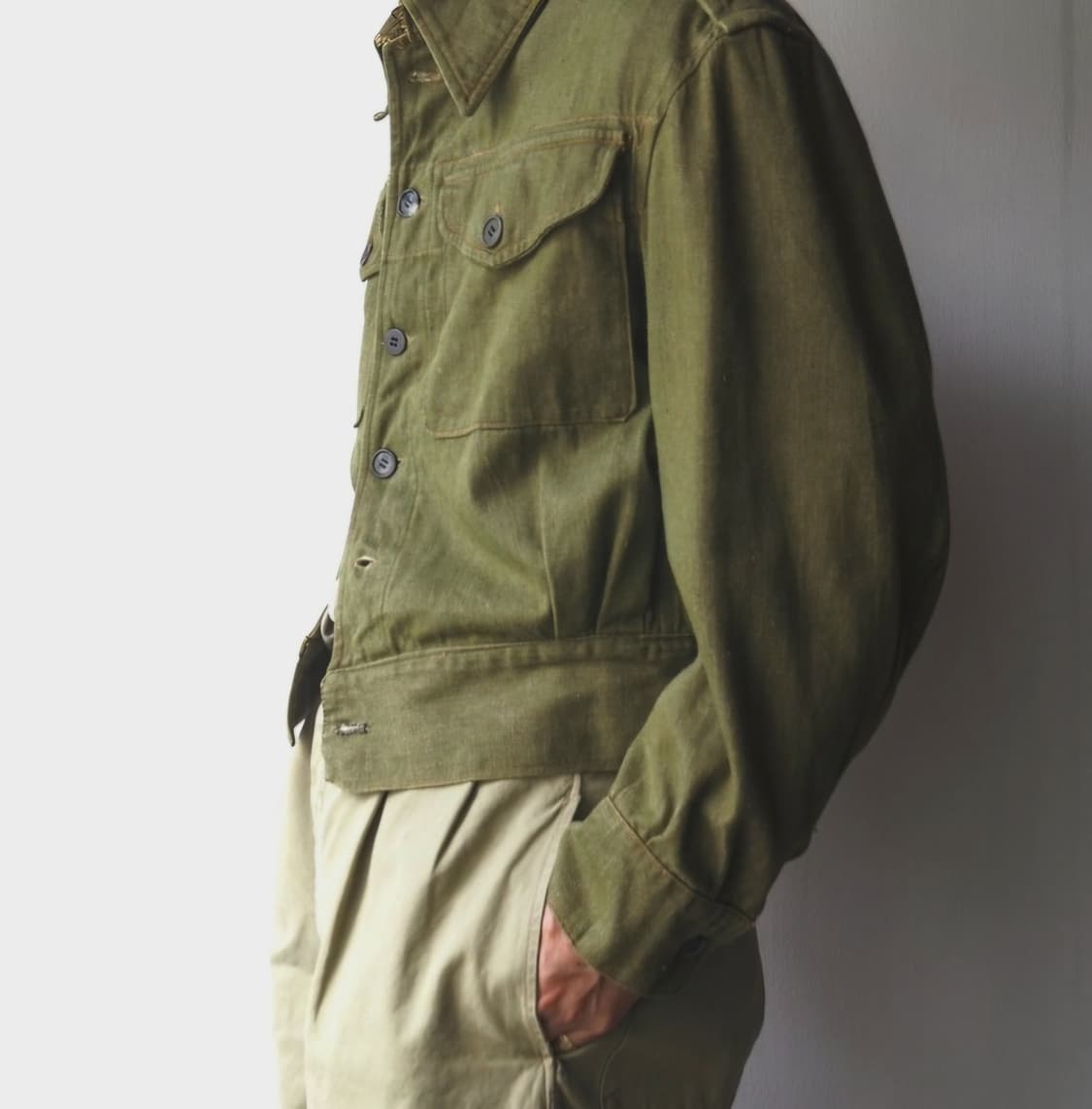 영국군 데님 배틀드레스 블루종 자켓 50s (100-105) 민트급 상품이미지1