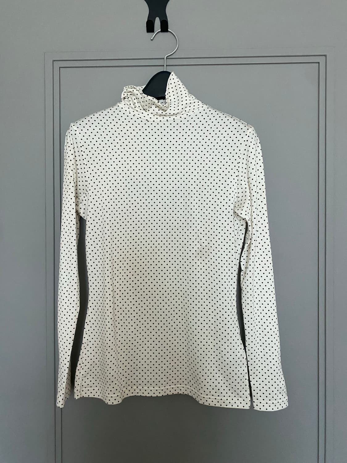 🫧빈티지 모리걸🫧도트 목폴라&체크 슬리브리스 원피스 세트 상품이미지6