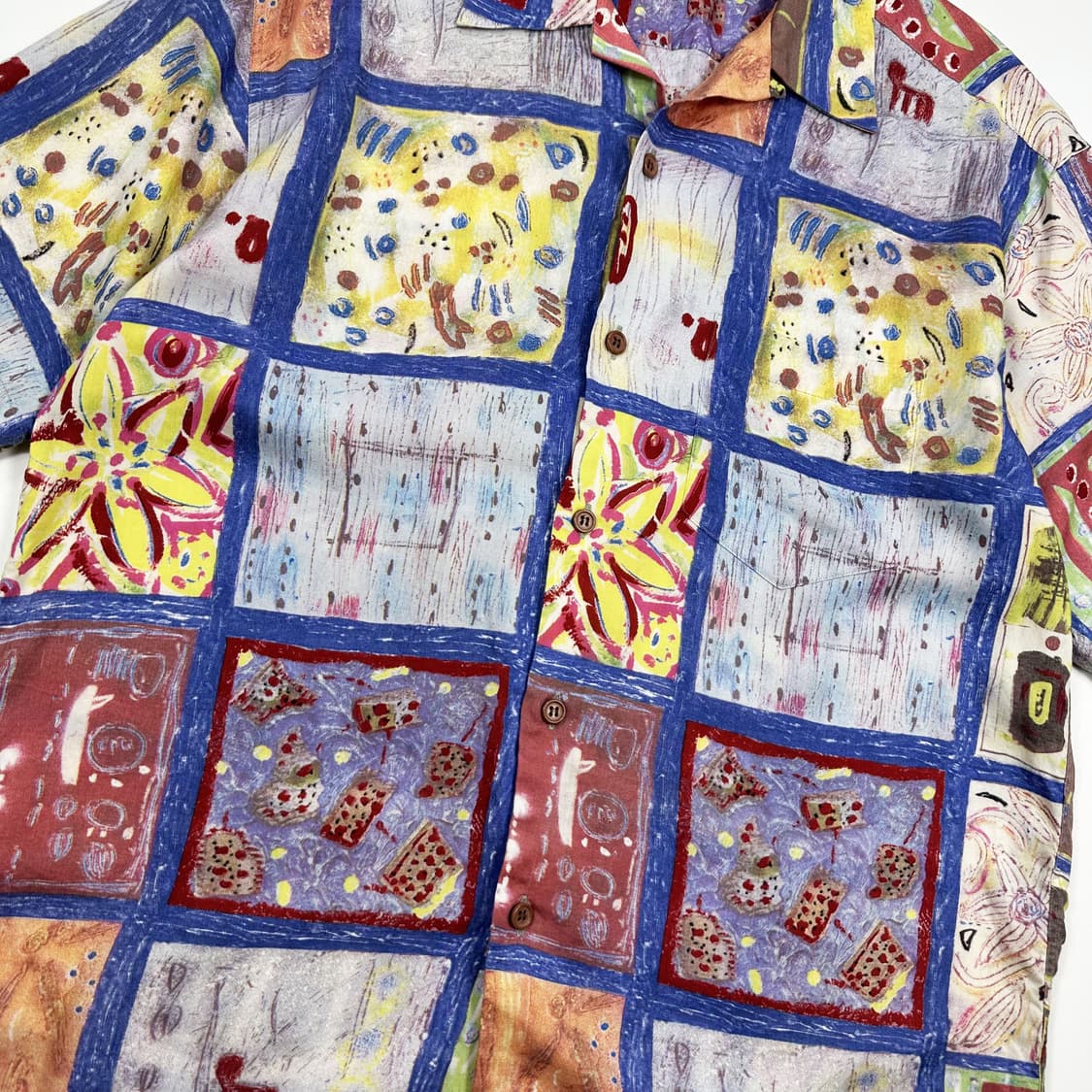 VTG 빈티지 패턴 루즈핏 하와이안 반팔셔츠 L 상품이미지3