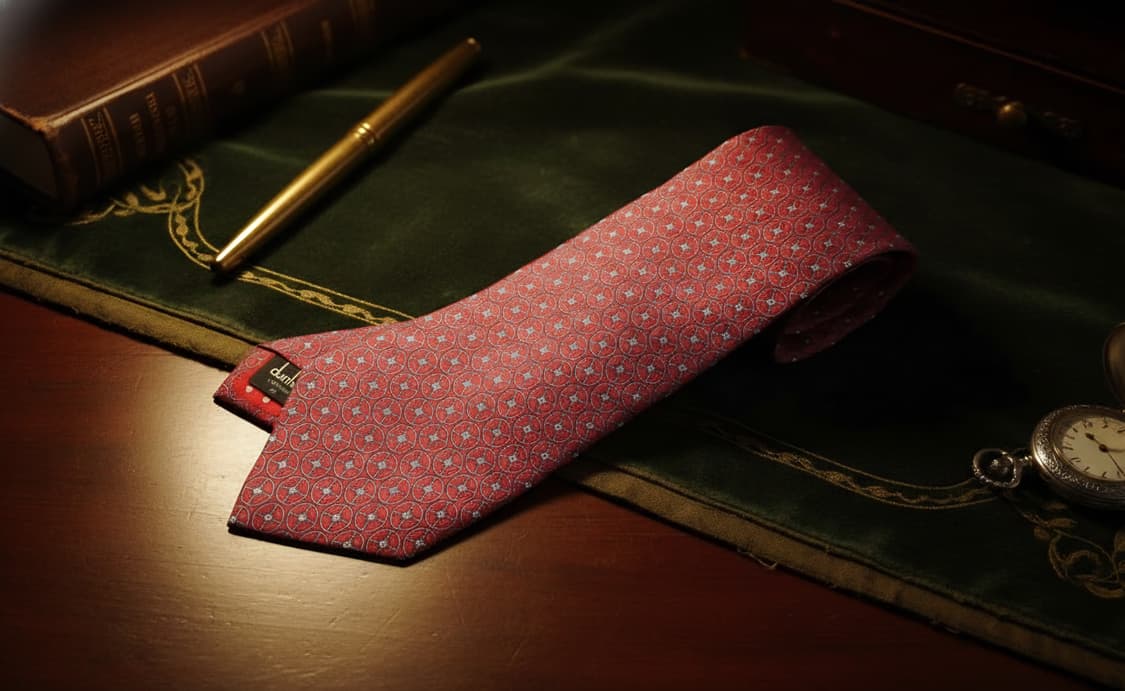 [새상품] 던힐(dunhill) 실크 100% 이탈리아 클래식 넥타이 상품이미지1