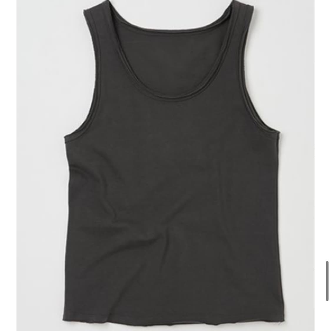 낫띵에브리띵 RAW DETAIL SLEEVELESS 슬리브리스 차콜 상품이미지2