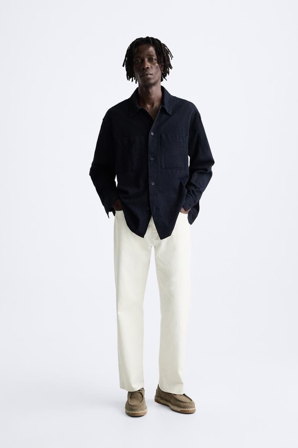 자라 소가죽 스웨이드 남성 스니커즈  상품이미지4