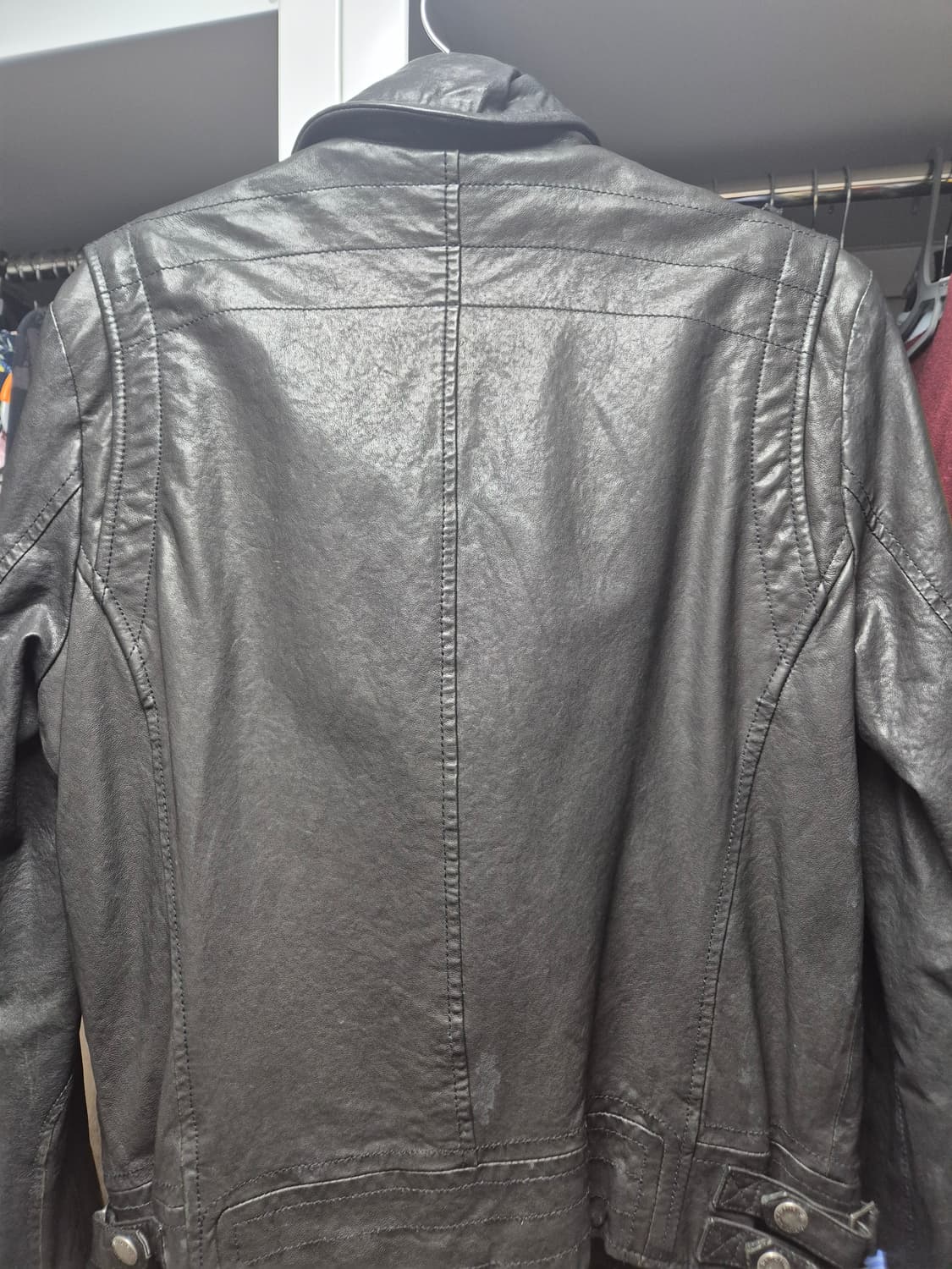 SixtoFive 빈티지 양가죽 라이더 가죽자켓 상품이미지3