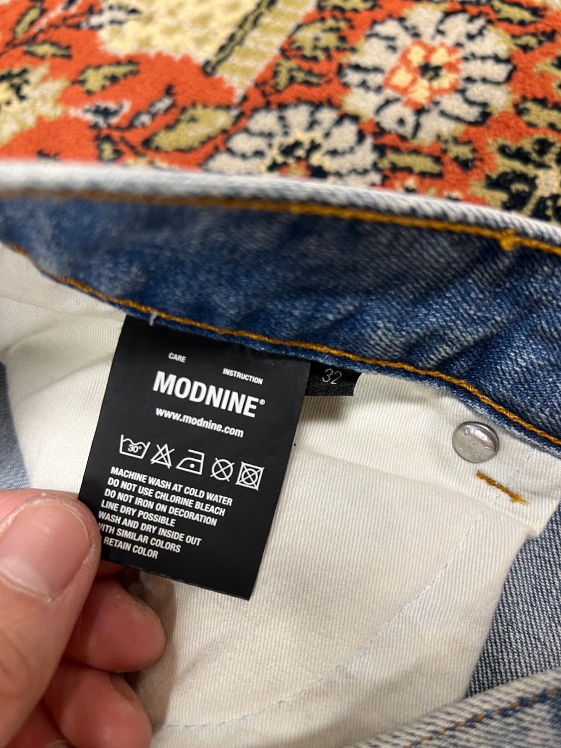 [32] MODNINE 모드나인 MOD7W 연청 와이드 데님팬츠 상품이미지5