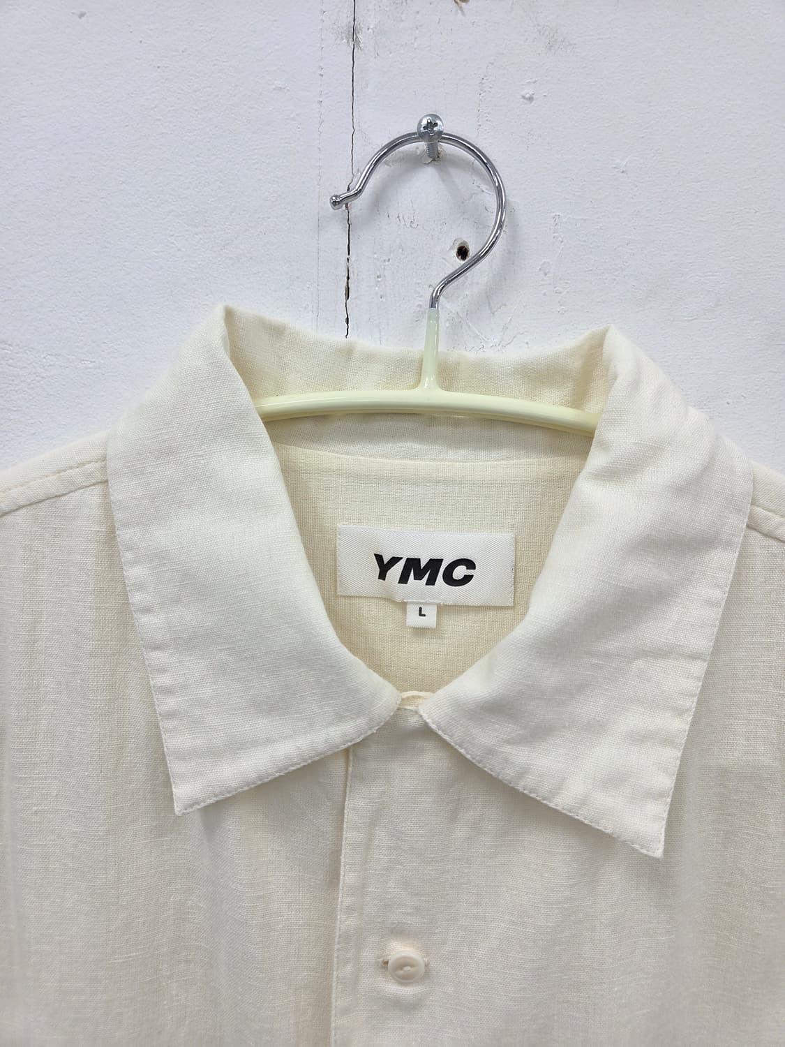 L 22SS YMC 꽃 자수 반팔 셔츠 아이보리 상품이미지3