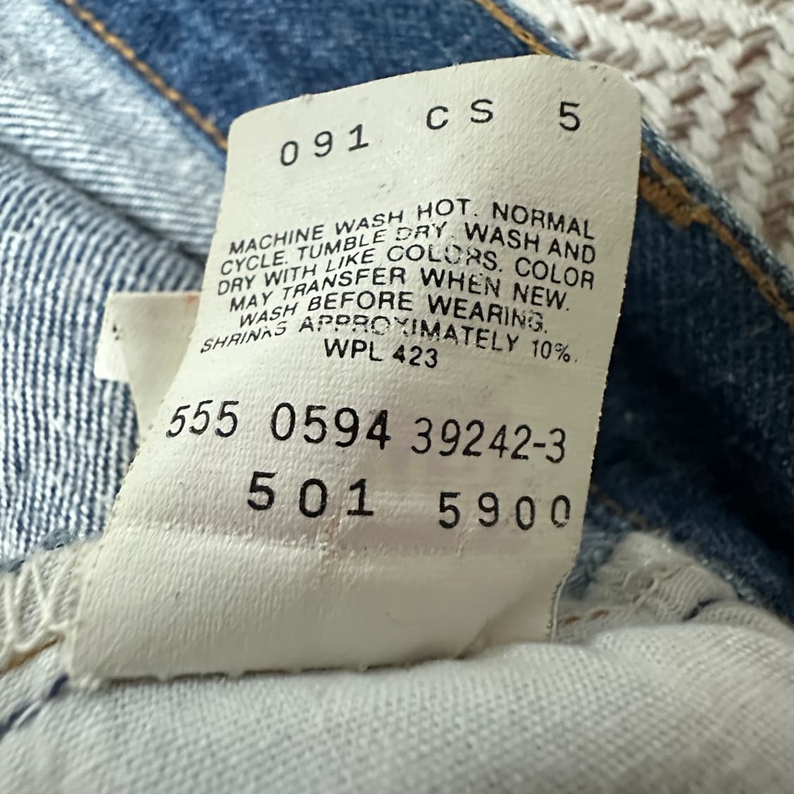 LEVI'S 501 90's usa made vintage jeans 상품이미지8