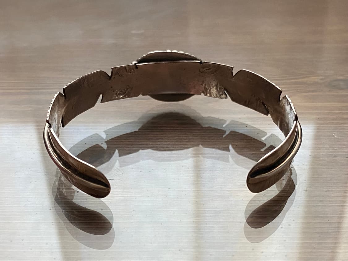 마이크 토마스 주니어의 인디언주얼리 나바호 뱅글 은 팔찌 판매합니다. 상품이미지8