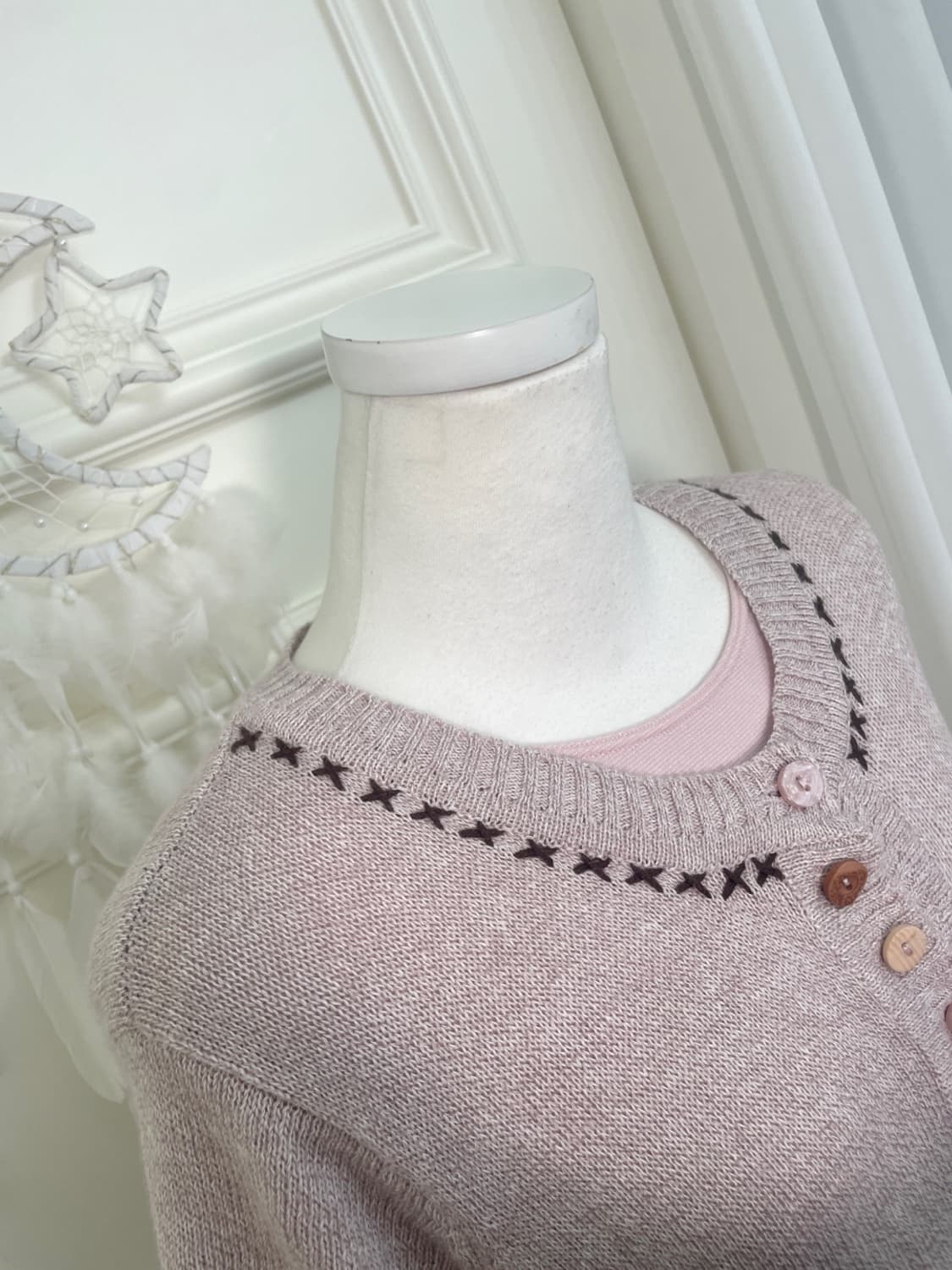 indi pink half mori knit top&pink basic 상품이미지7