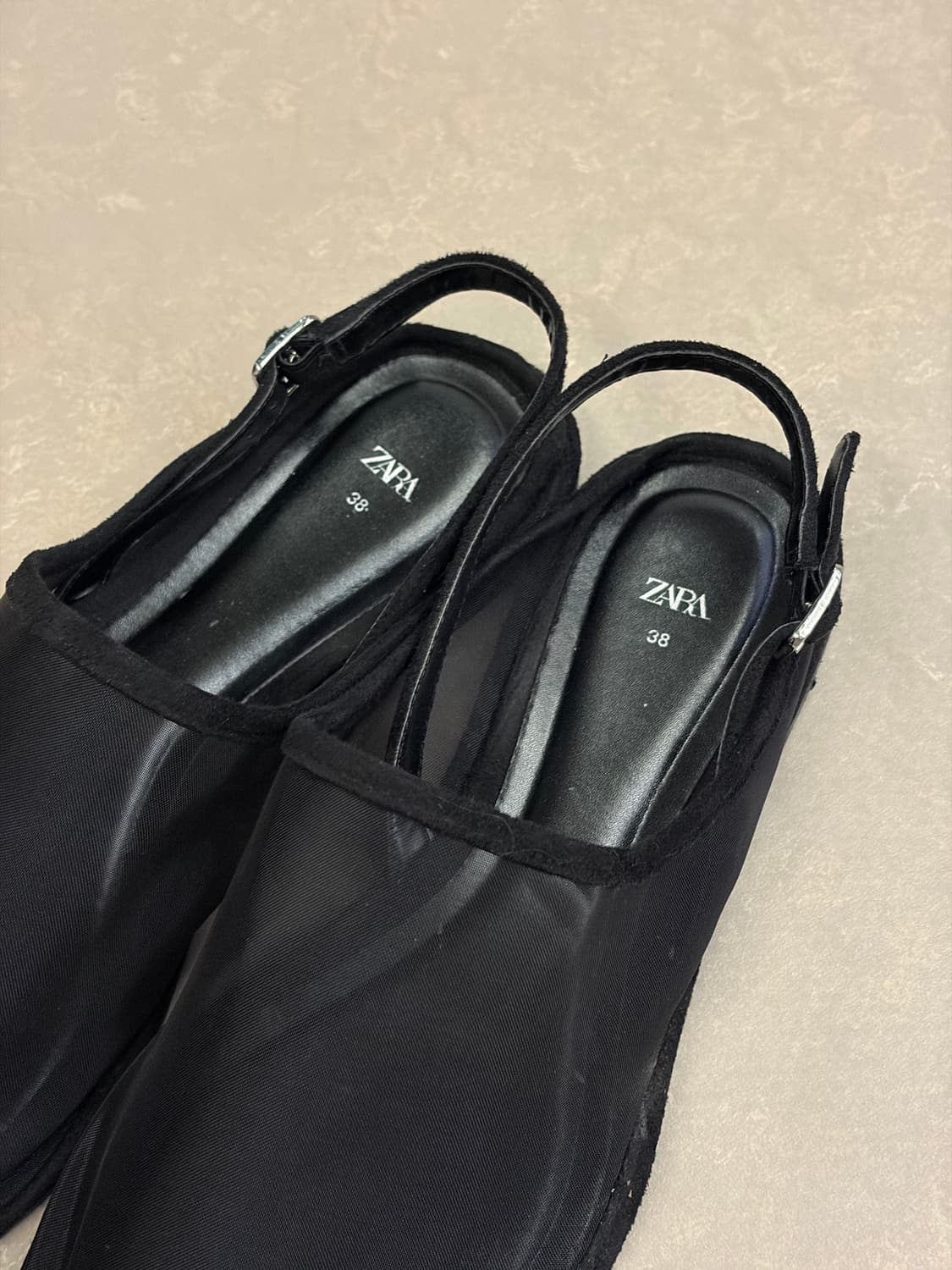 자라 메쉬 뮬 블랙 38 상품이미지5