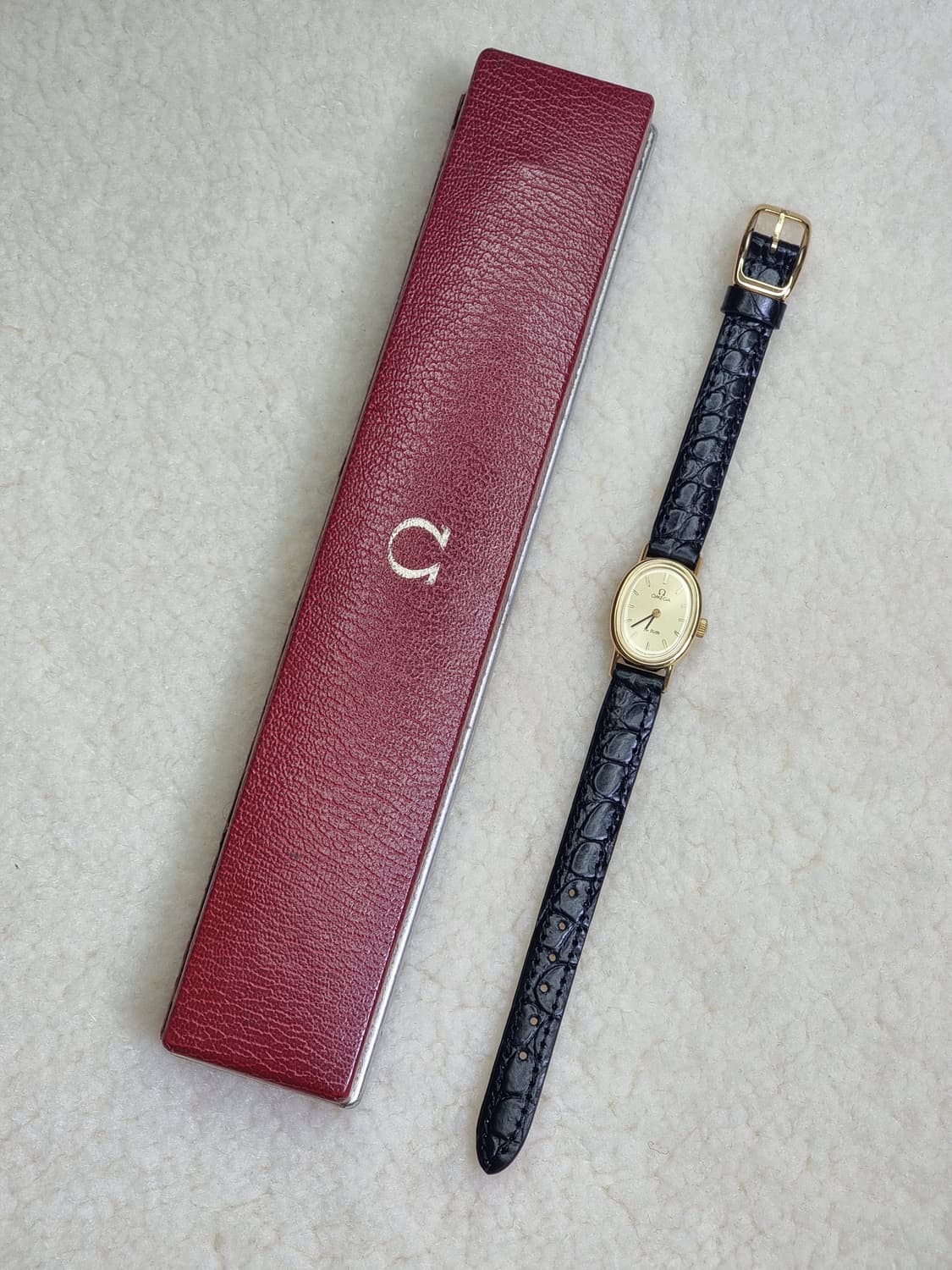 오메가 드빌 빈티지 오벌 샴페인 선레이다이얼 수동 여성시계 상품이미지6