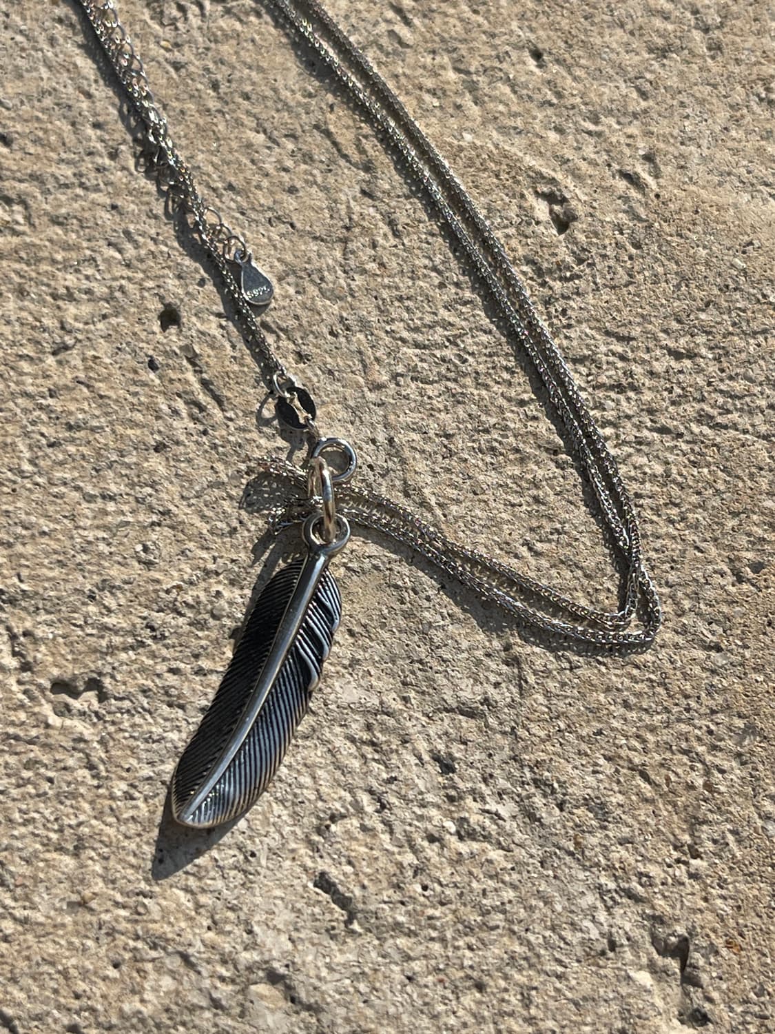 앤틱 실버 페더 목걸이 (실버925) 상품이미지4