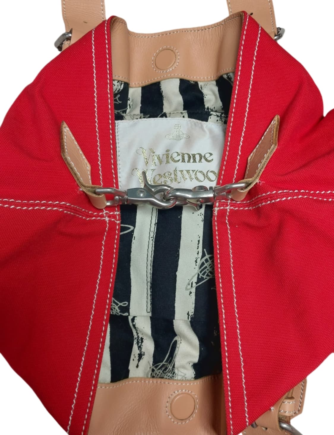 비비안웨스트우드 ORB 캔버스 레더 토트백 (정품) 상품이미지7