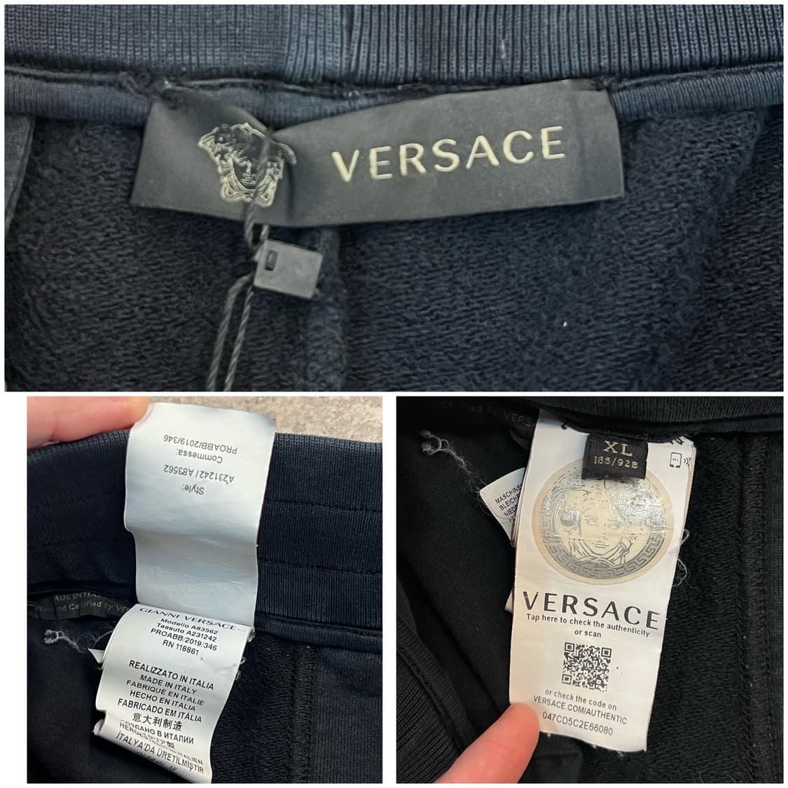 베르사체 스웻 조거 팬츠 블랙 XL #csz3495 상품이미지3