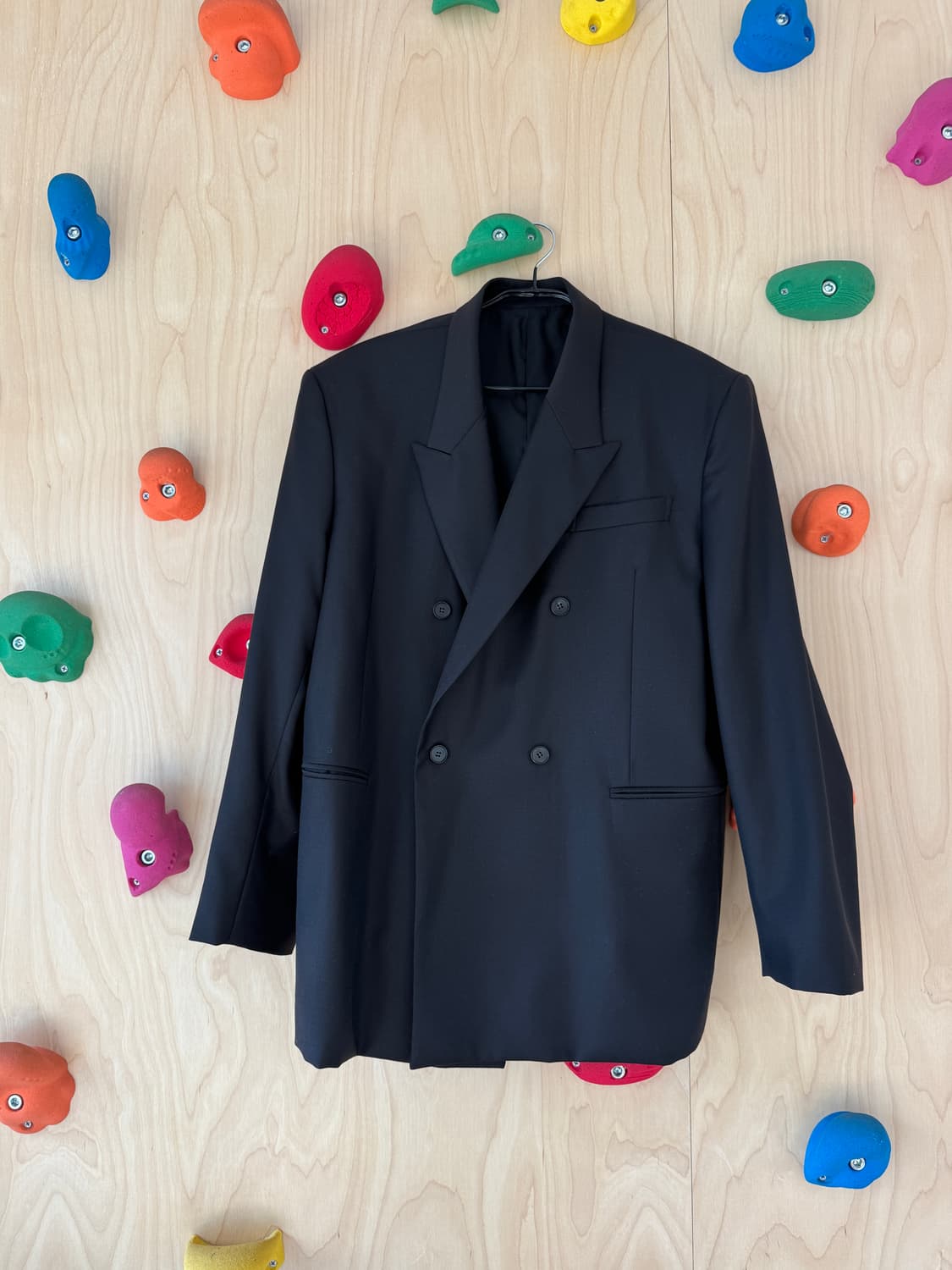 유스. 오버사이즈. 더블브레스티지. 블레이저. 자켓. L 상품이미지3