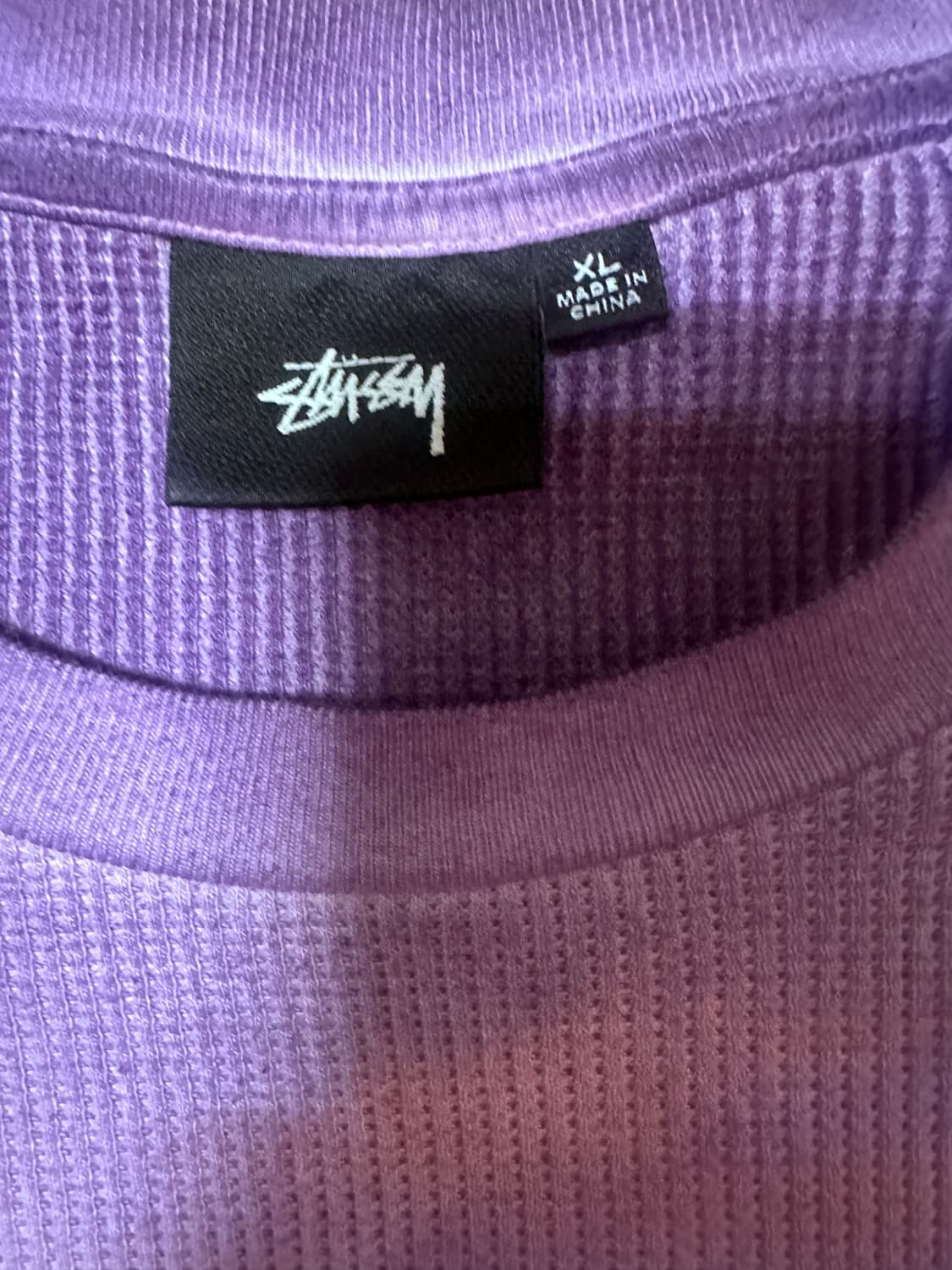 스투시 베이직 스탁 써멀 롱슬리브 티셔츠 라벤더 상품이미지3