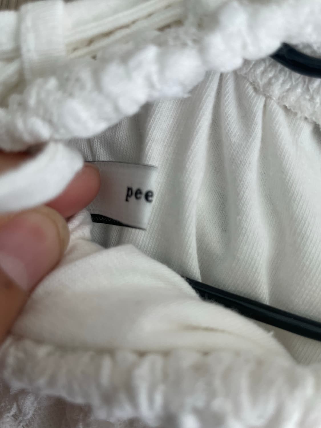 peets 모리걸 페어리 시스루 레이스 화이트 스커트 상품이미지5