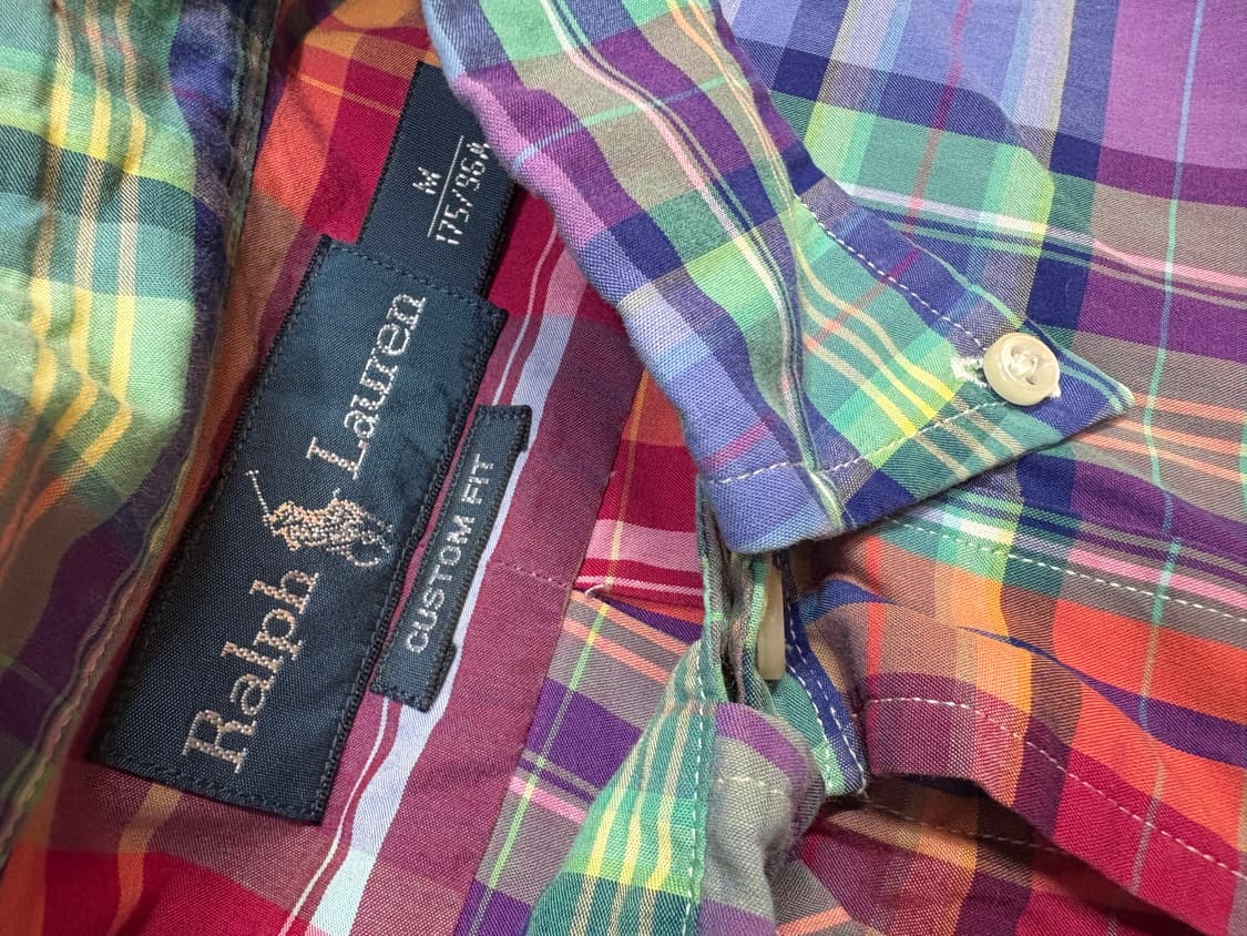 폴로 랄프 로렌의 체크 버튼 다운 셔츠 M 상품이미지2