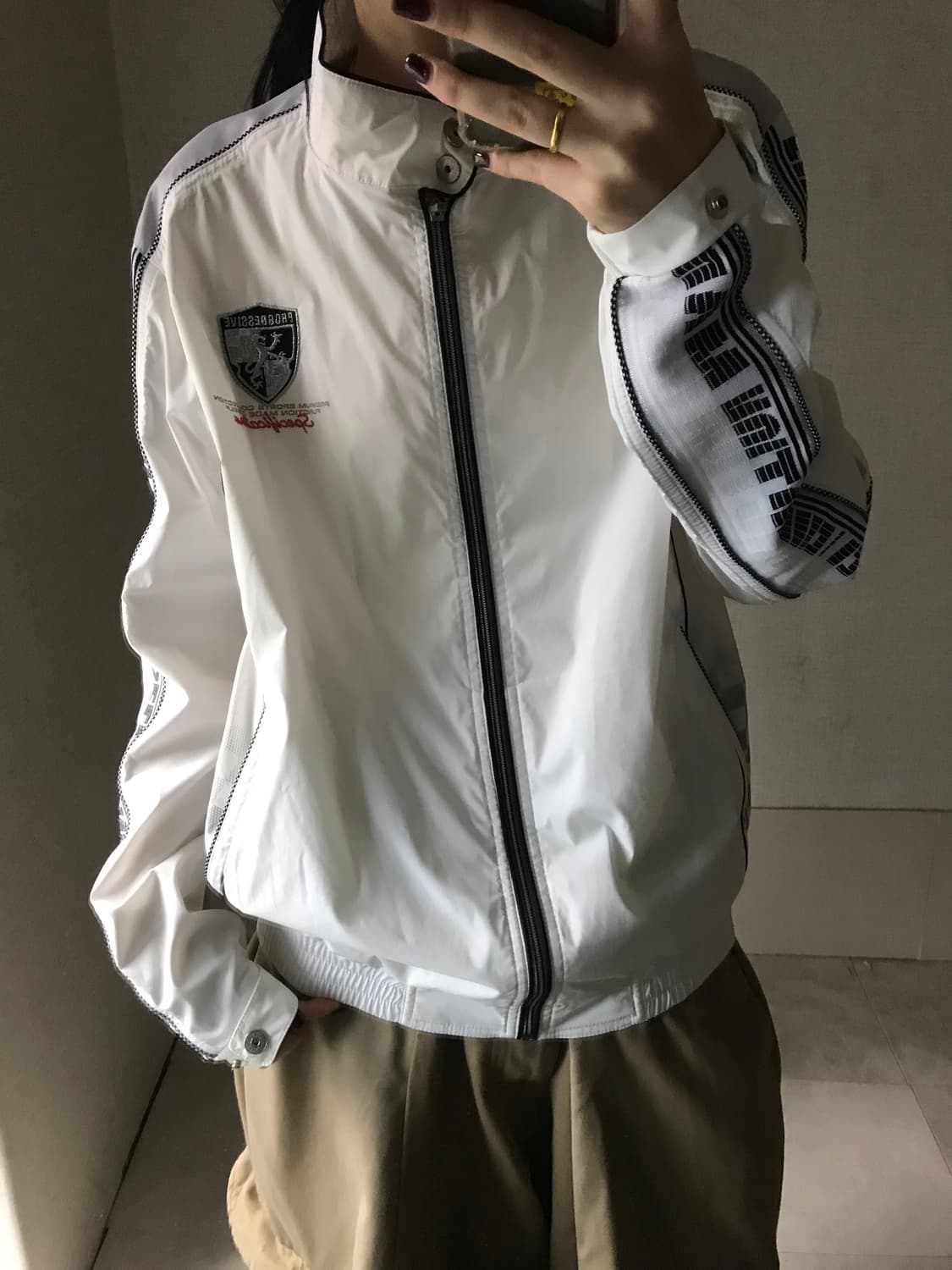 EXR 화이트 레이싱 바람막이 자켓 상품이미지4