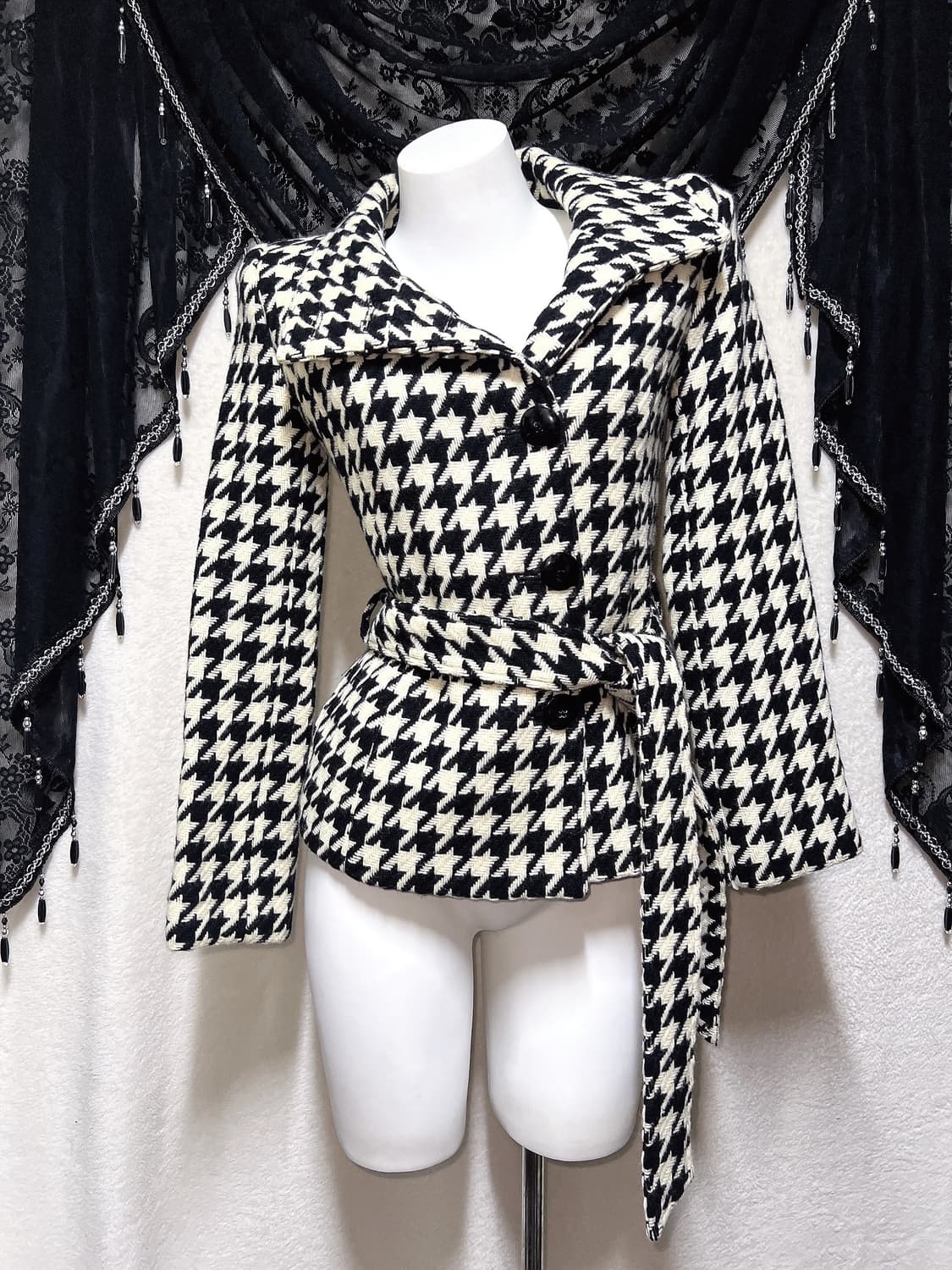 오네갸루 하운드투스 벨트 자켓 숏코트 로걀 나나 펑크 헤이세이 시부야 상품이미지5