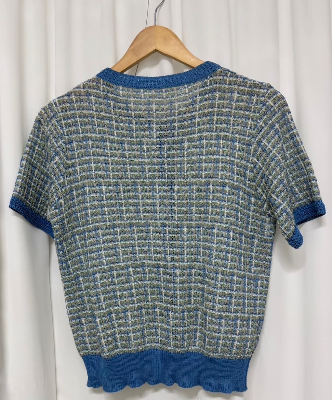 SI 씨 트위드 반팔 가디건 상품이미지5