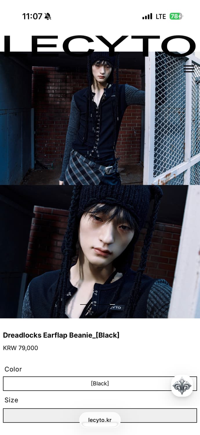 Lecyto Dreadlocks Earflap Beanie 이어플립 비니 상품이미지2