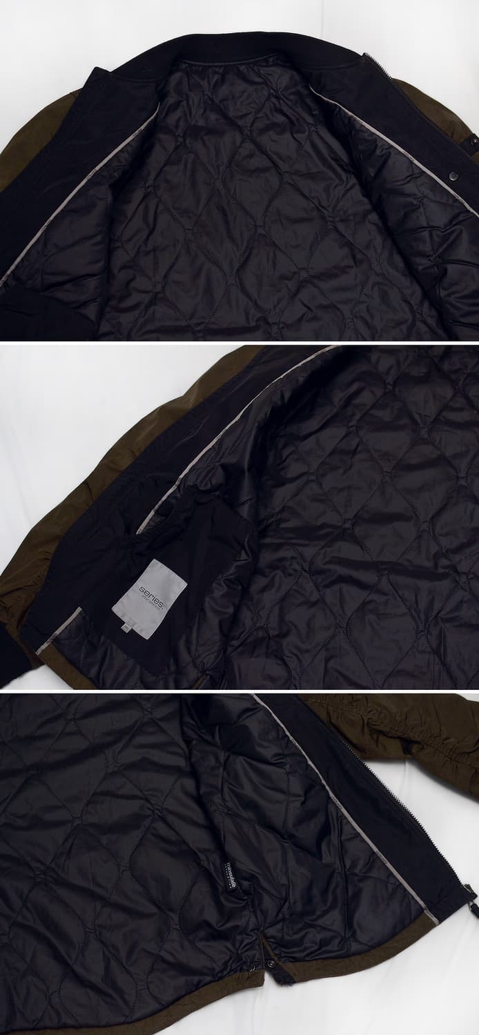 시리즈 (series) 셔링 슬리브 MA-1 집업 퀼팅 자켓 (105) 상품이미지6