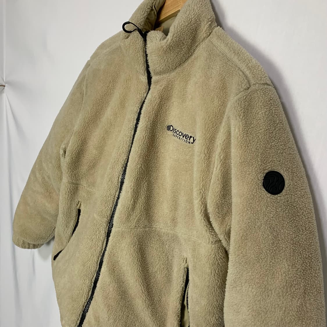 디스커버리 리버시블 플리스 패딩 점퍼 베이지 100 후리스 상품이미지7