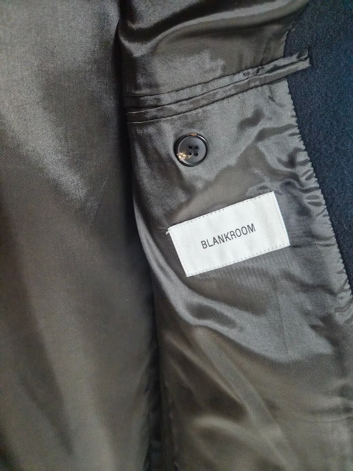 블랭크룸 더블 브레스티드 울코트 블랙 상품이미지6