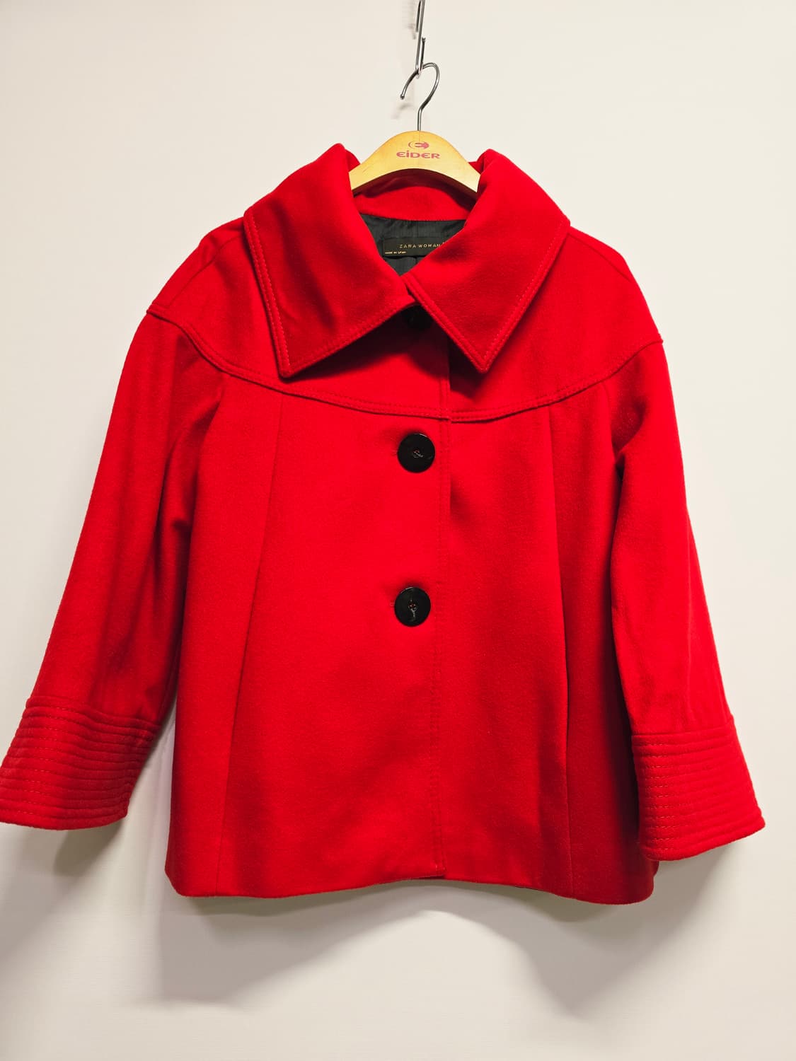 자라 우먼 빨간색 자켓 울 비스코스 상품이미지1
