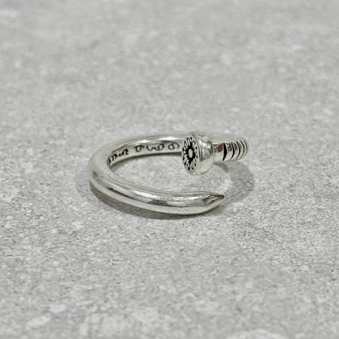 Oribell 크롬 크로스 앵끌루 못 925 스털링 실버 오픈링 반지 상품이미지2