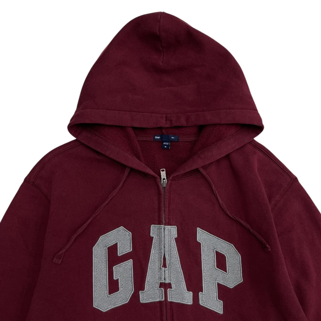  갭 센터로고 버건디 후드집업 M 상품이미지4