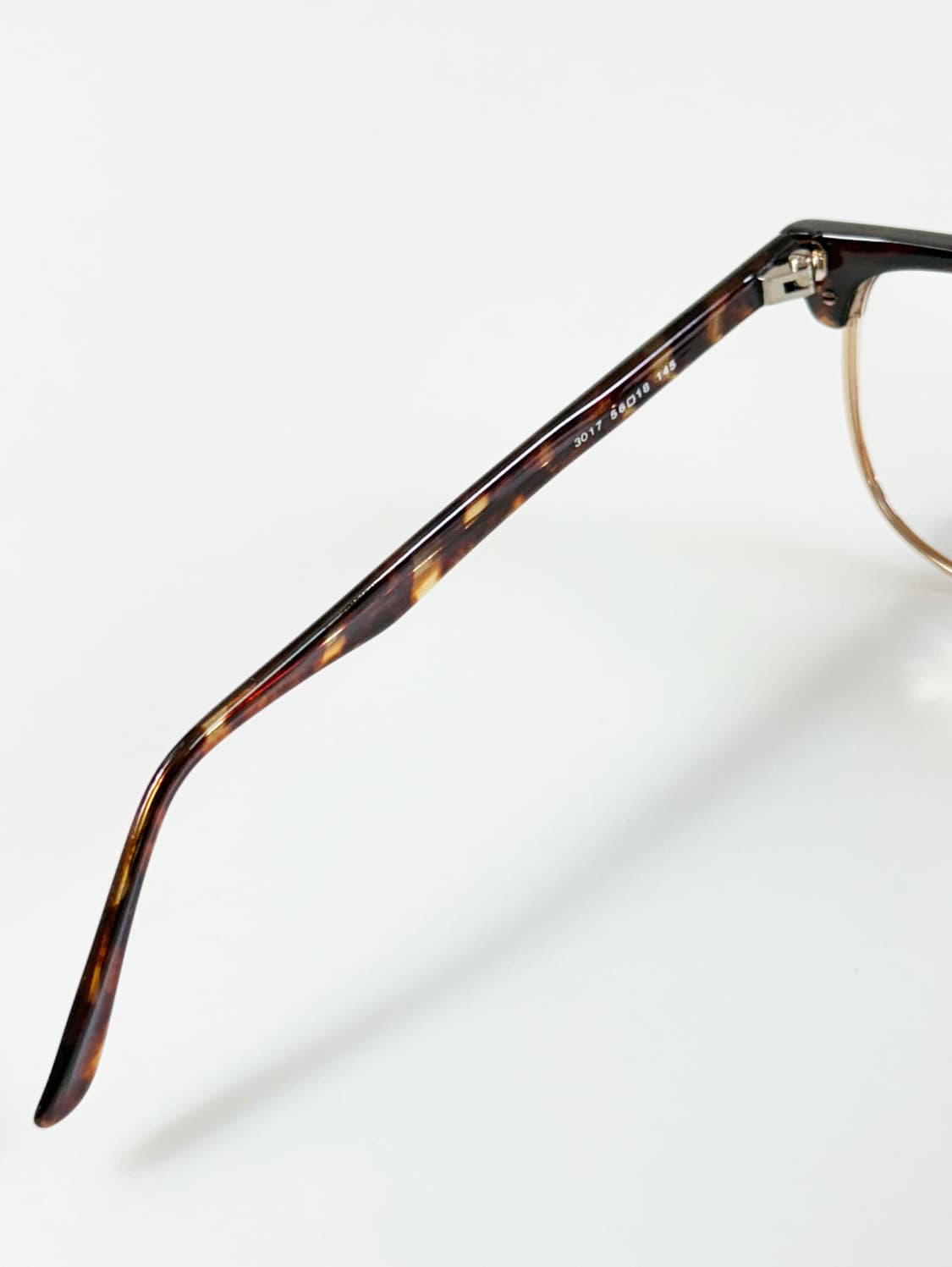 90s SIMPLE LINE 브라운톤 하금테 스퀘어 빈티지 안경 상품이미지7
