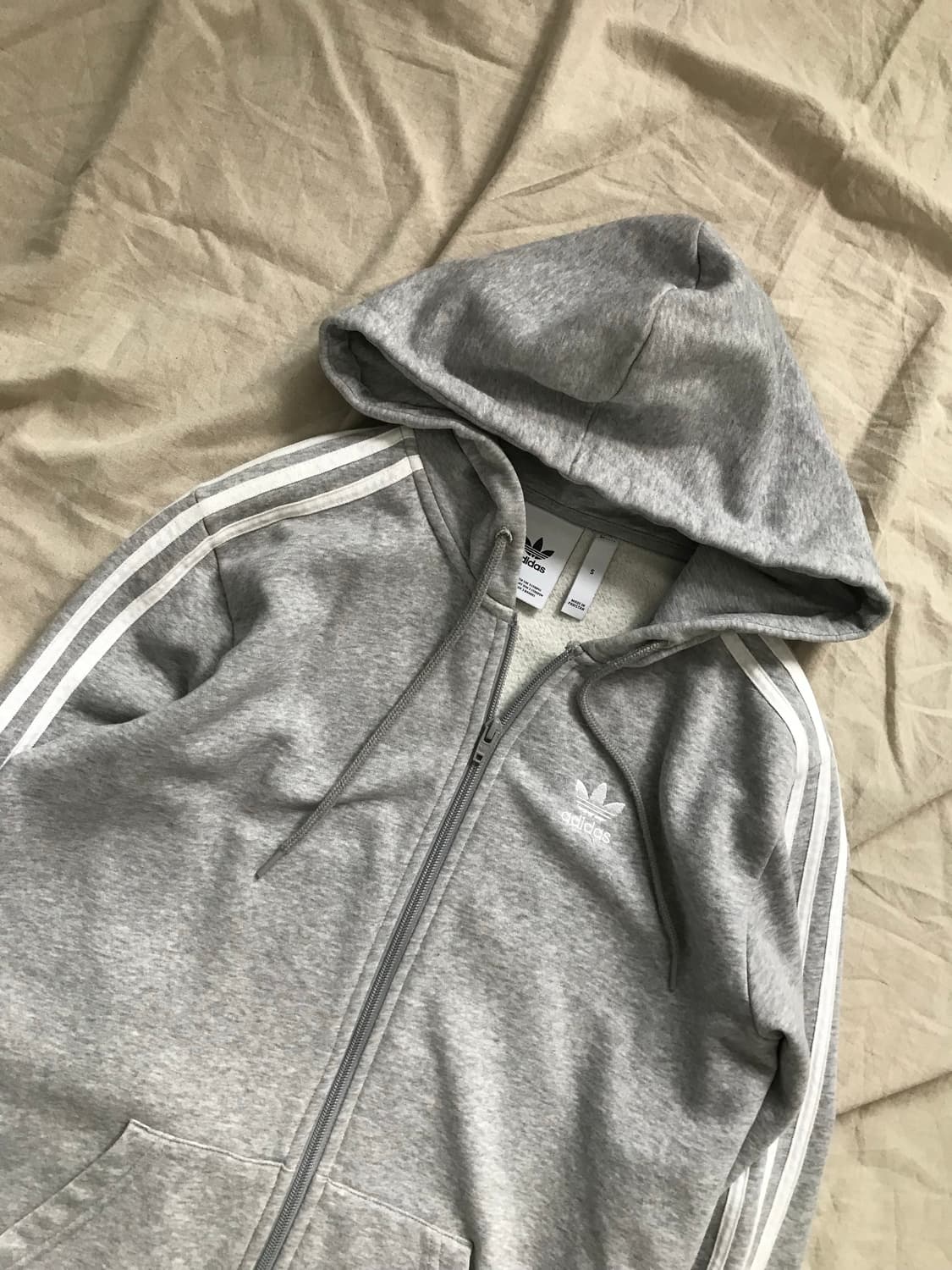 아디다스 트레포일 사이드라인 그레이 후드집업 상품이미지5