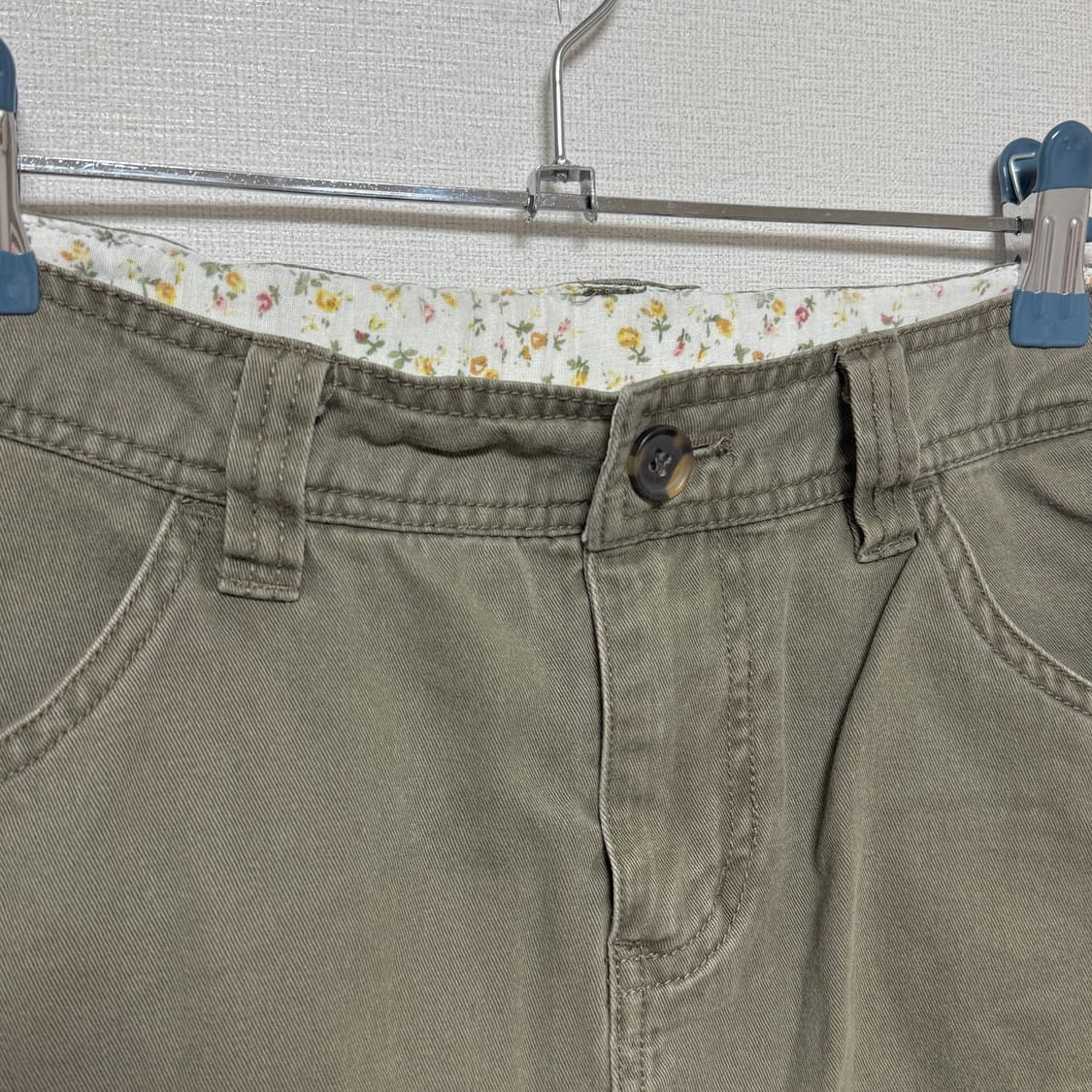 모리잔꽃 카키 카고 스커트 상품이미지2