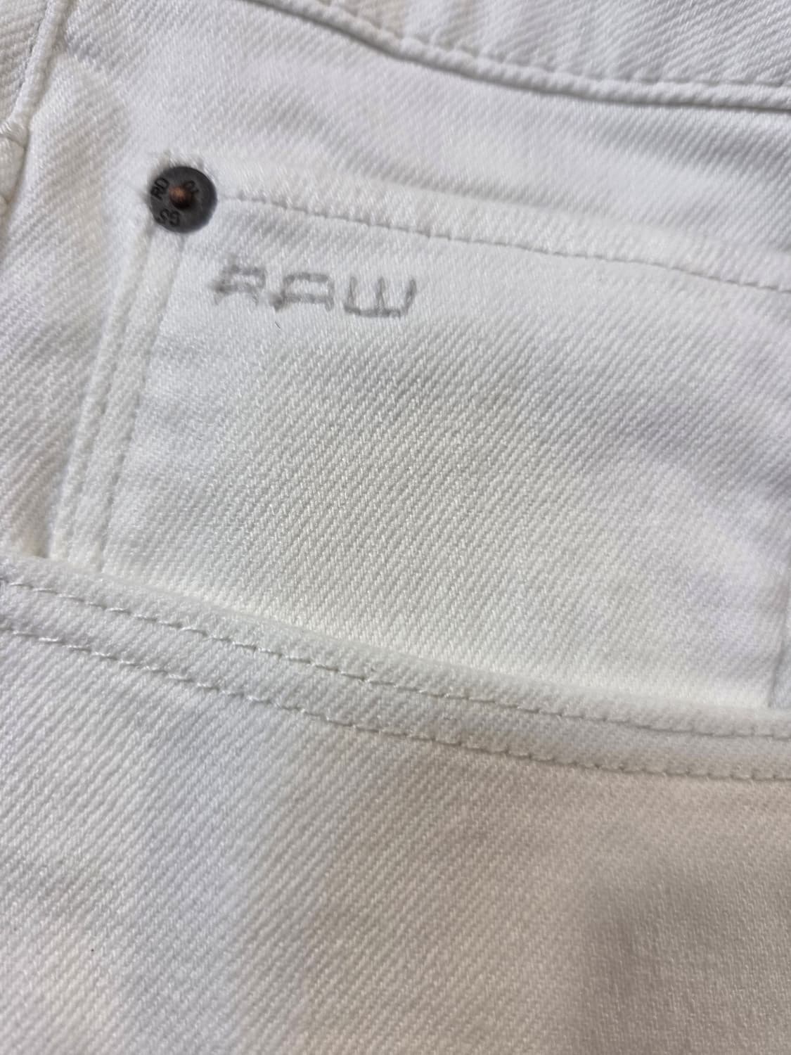 G-Star RAW 화이트 데님 팬츠(W34/L32) 상품이미지4
