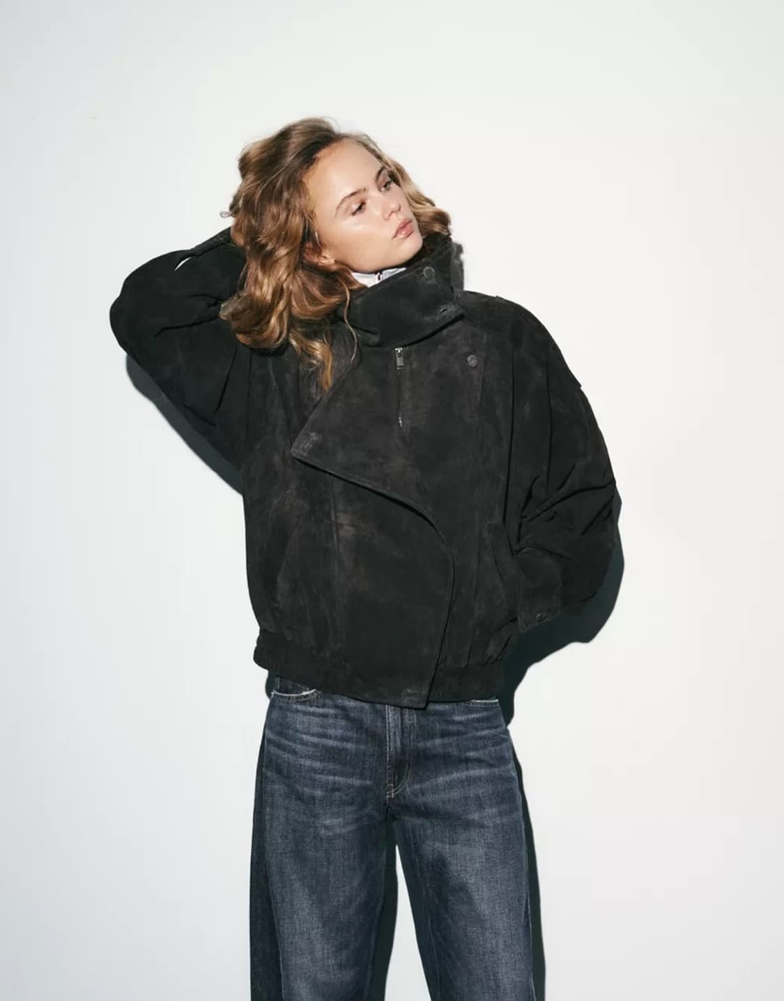 자라 ZARA 생로랑 스웨이드 자켓 새상품 L 상품이미지1