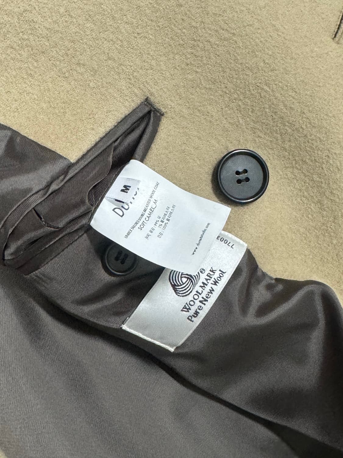 던스트 베이지 더블 코트 상품이미지6