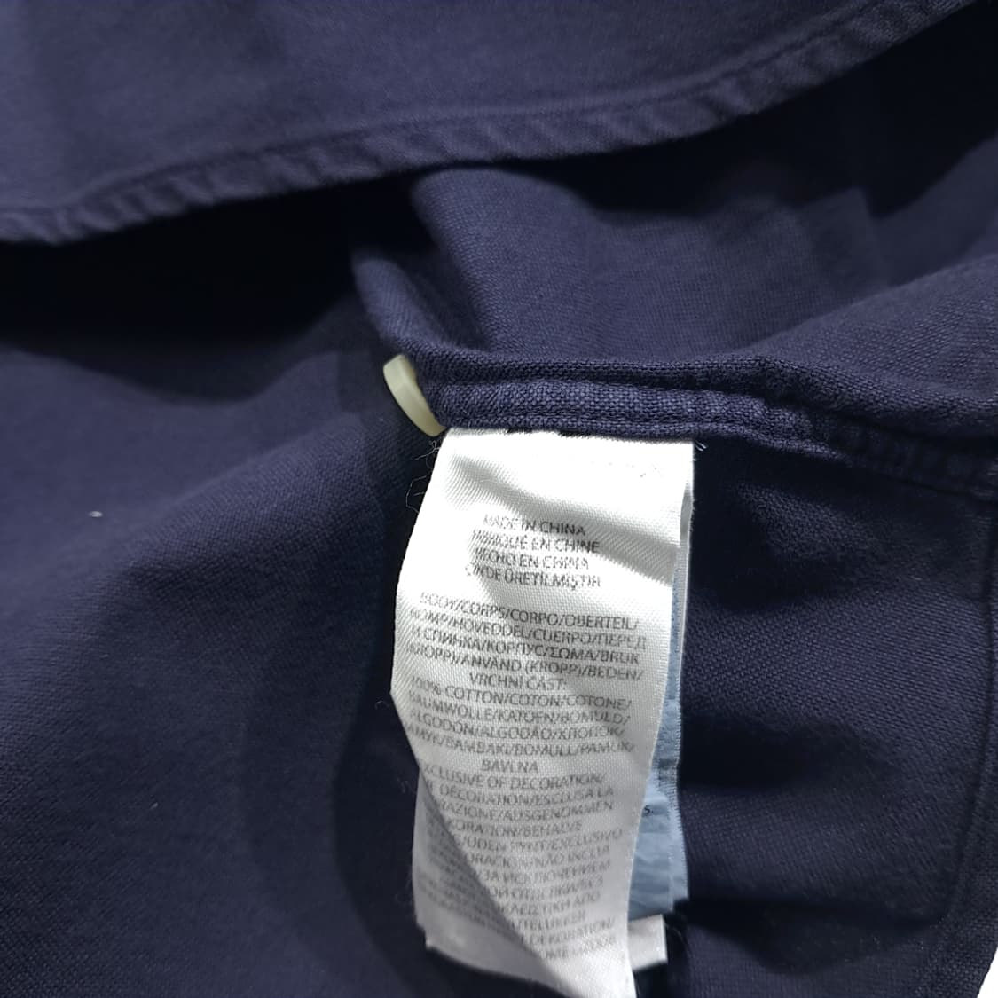 CL526 XL 폴로 코튼 버튼다운 다크네이비 셔츠 남방 상품이미지5