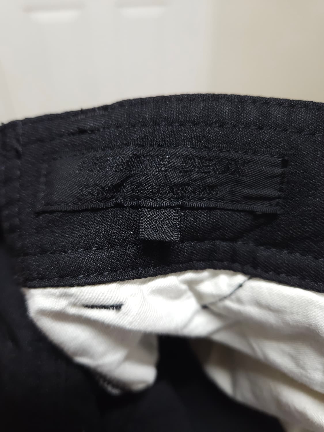 꼼데가르송 옴므 듀스 배기 폴리 팬츠 S 블랙 상품이미지4