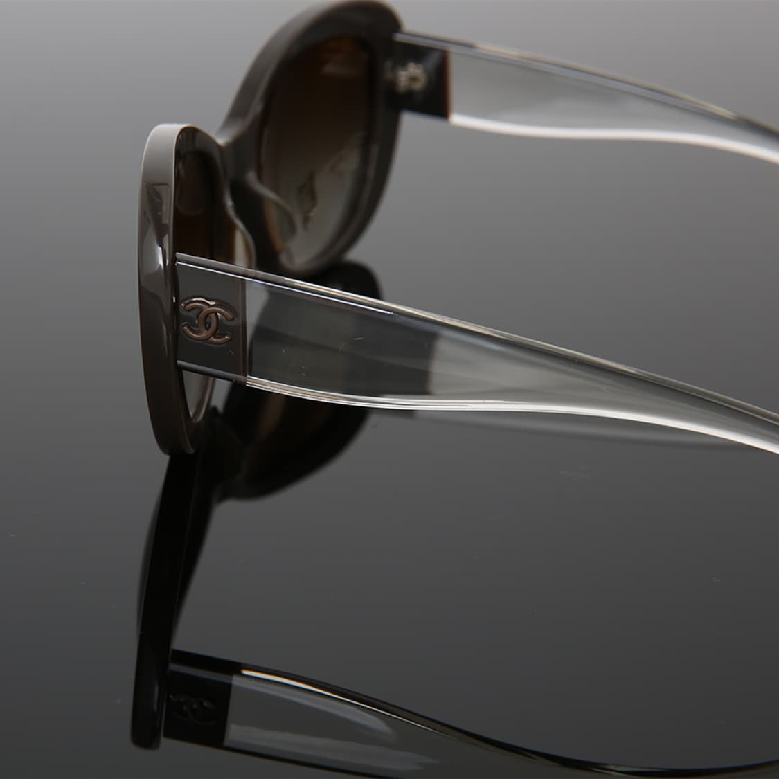 샤넬 캣아이 선글라스 카키 클리어 선글 5264 보증서 상품이미지9