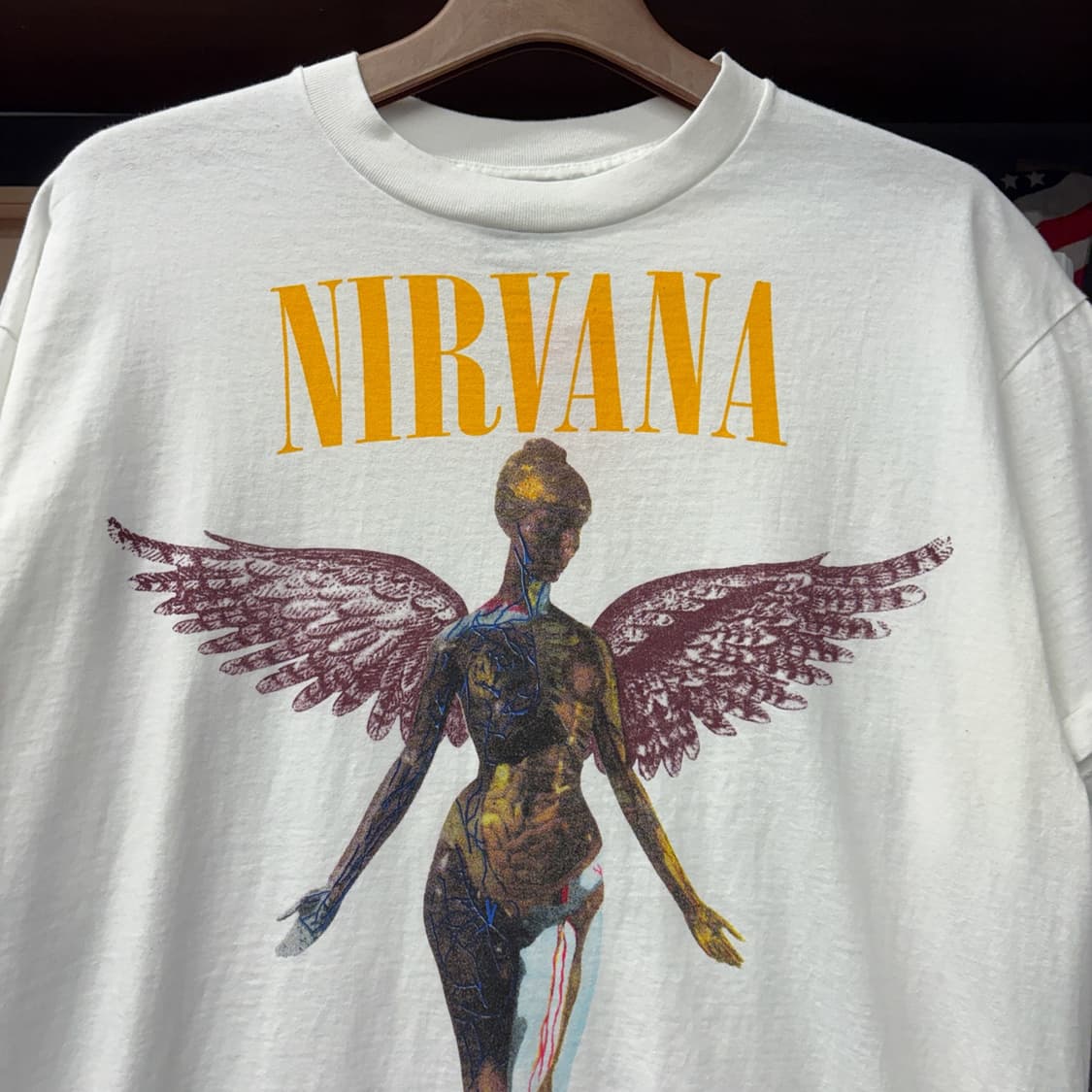 90s 너바나 In Utero '93 투어 프린팅 머천 티셔츠 N1209 상품이미지3