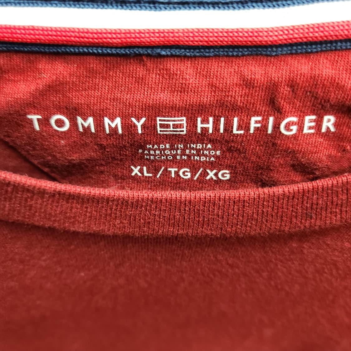 타미힐피거 로고 버건디 롱슬리브 긴팔 XL(XL) 상품이미지5