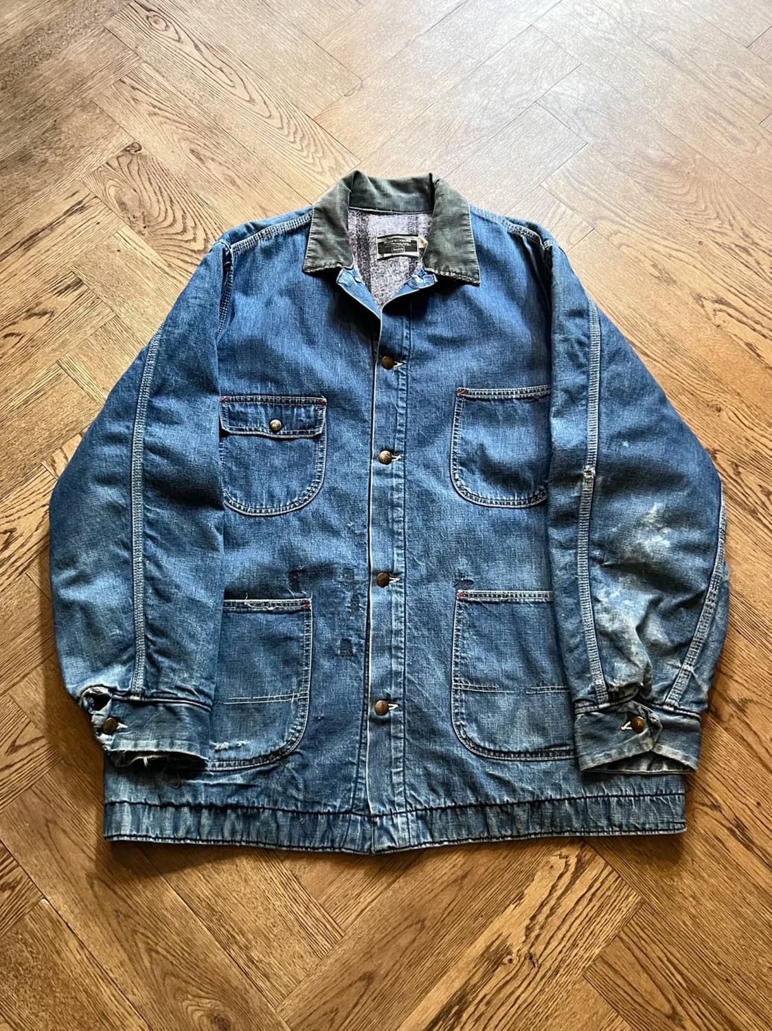 [XL]70's Sears 시어스 블랭킷 라이닝 데님 초어 자켓 상품이미지1